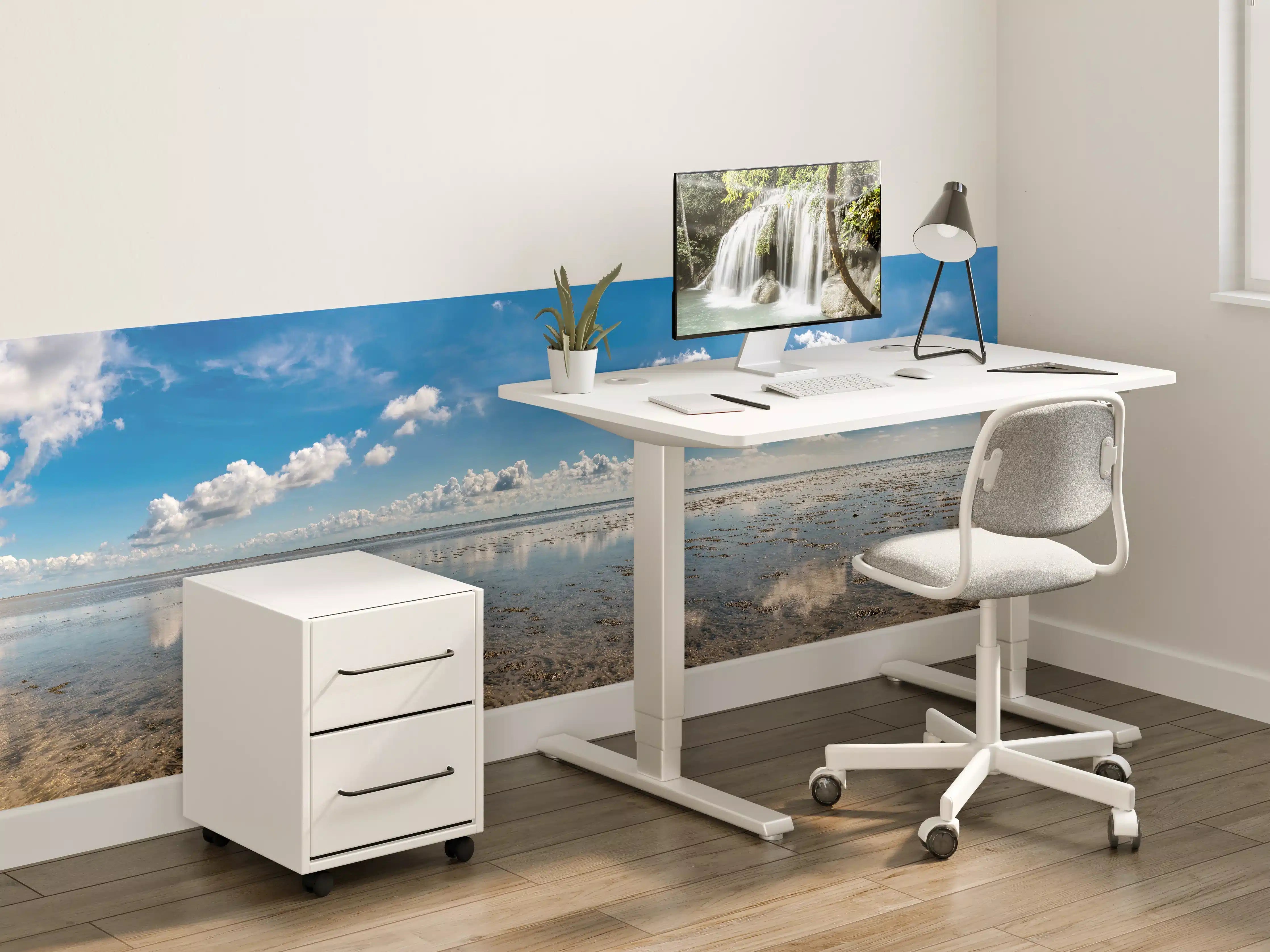 Kinderzimmer Wandgestaltung - Panoramablick auf den ruhigen Ozean