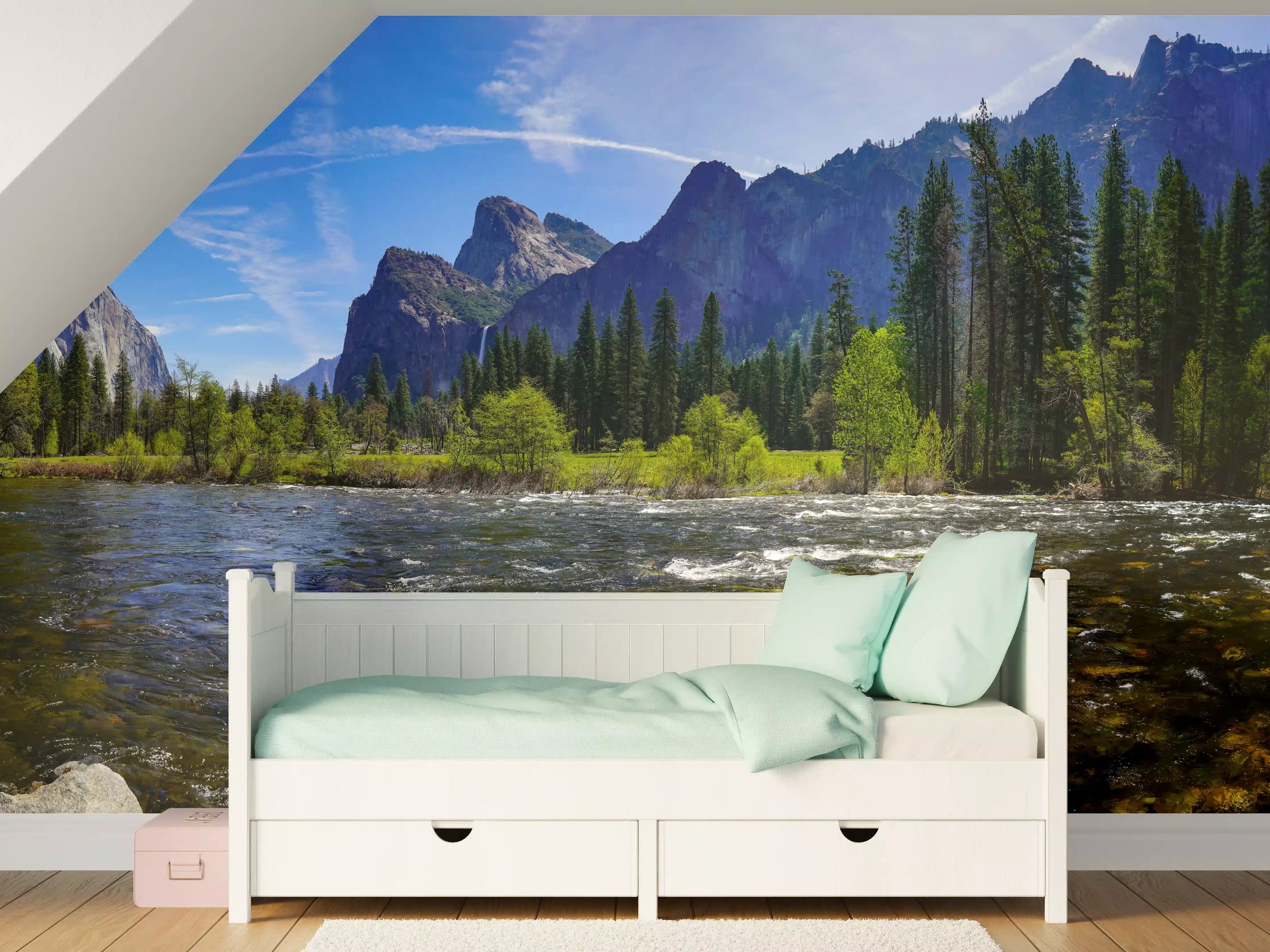 Kinderzimmer Wandgestaltung - Panoramablick im Yosemite-Nationalpark