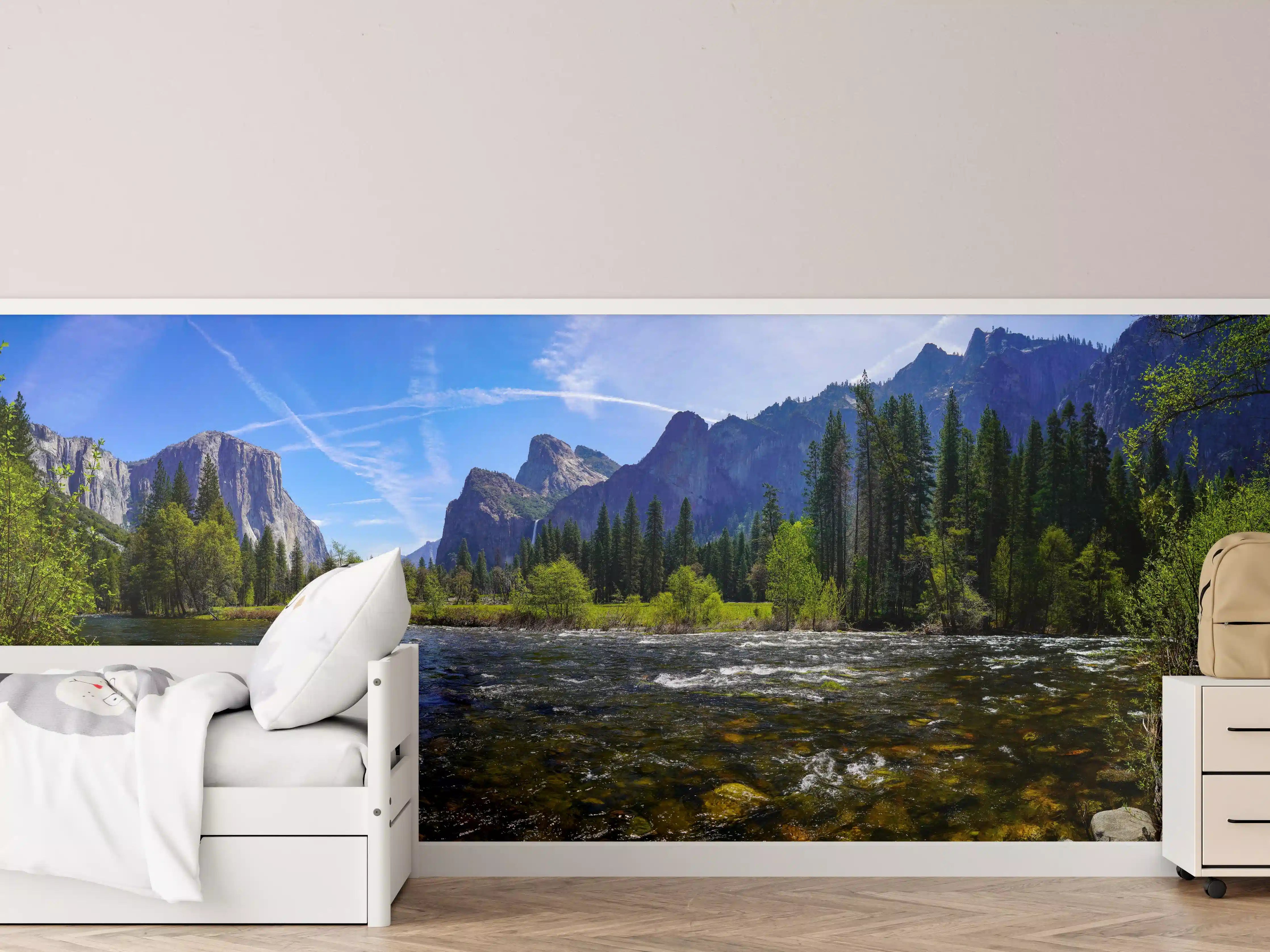 Kinderzimmer Wandgestaltung - Panoramablick im Yosemite-Nationalpark