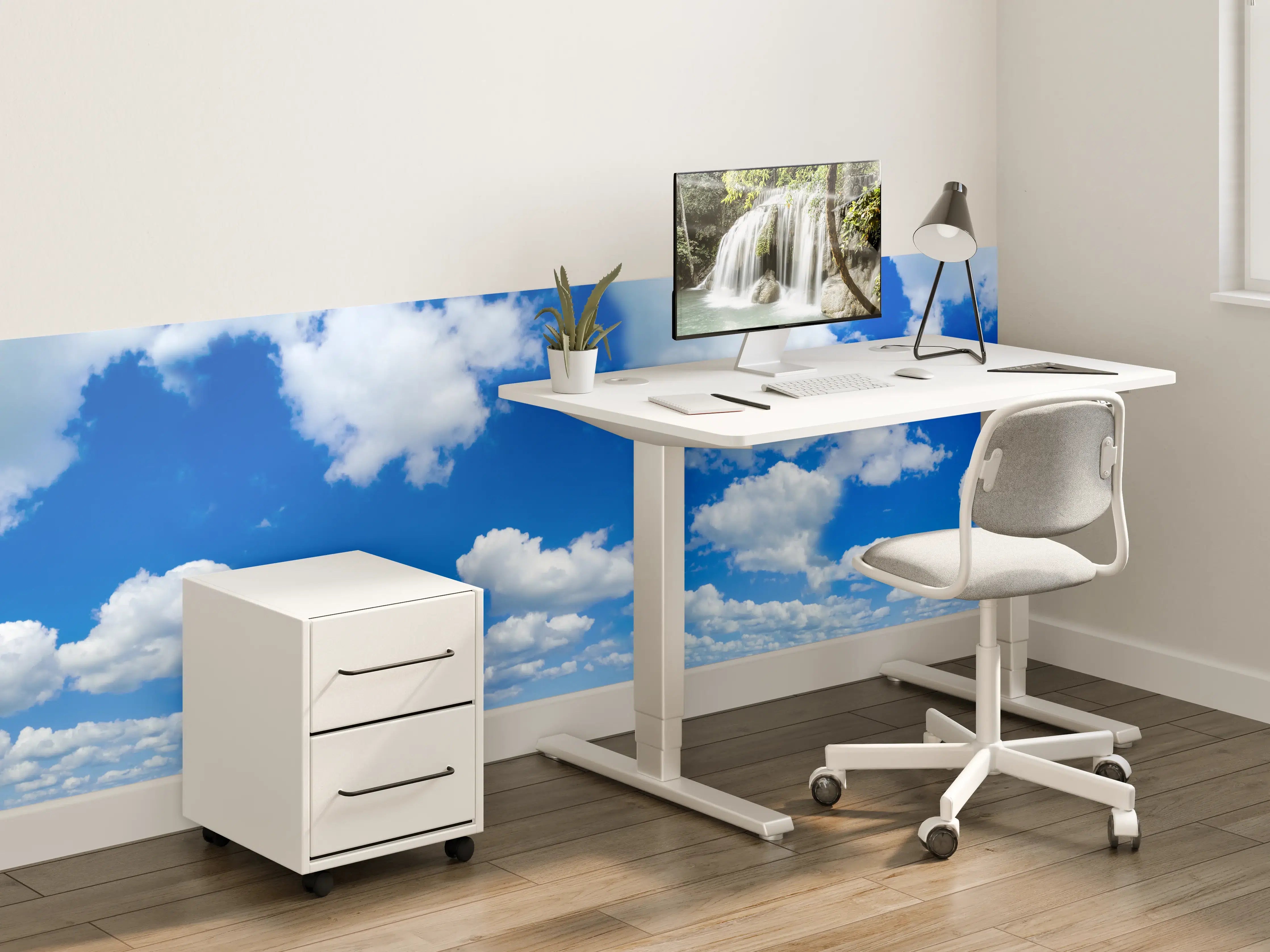 Kinderzimmer Wandgestaltung - Panoramischer Himmel mit Wolken
