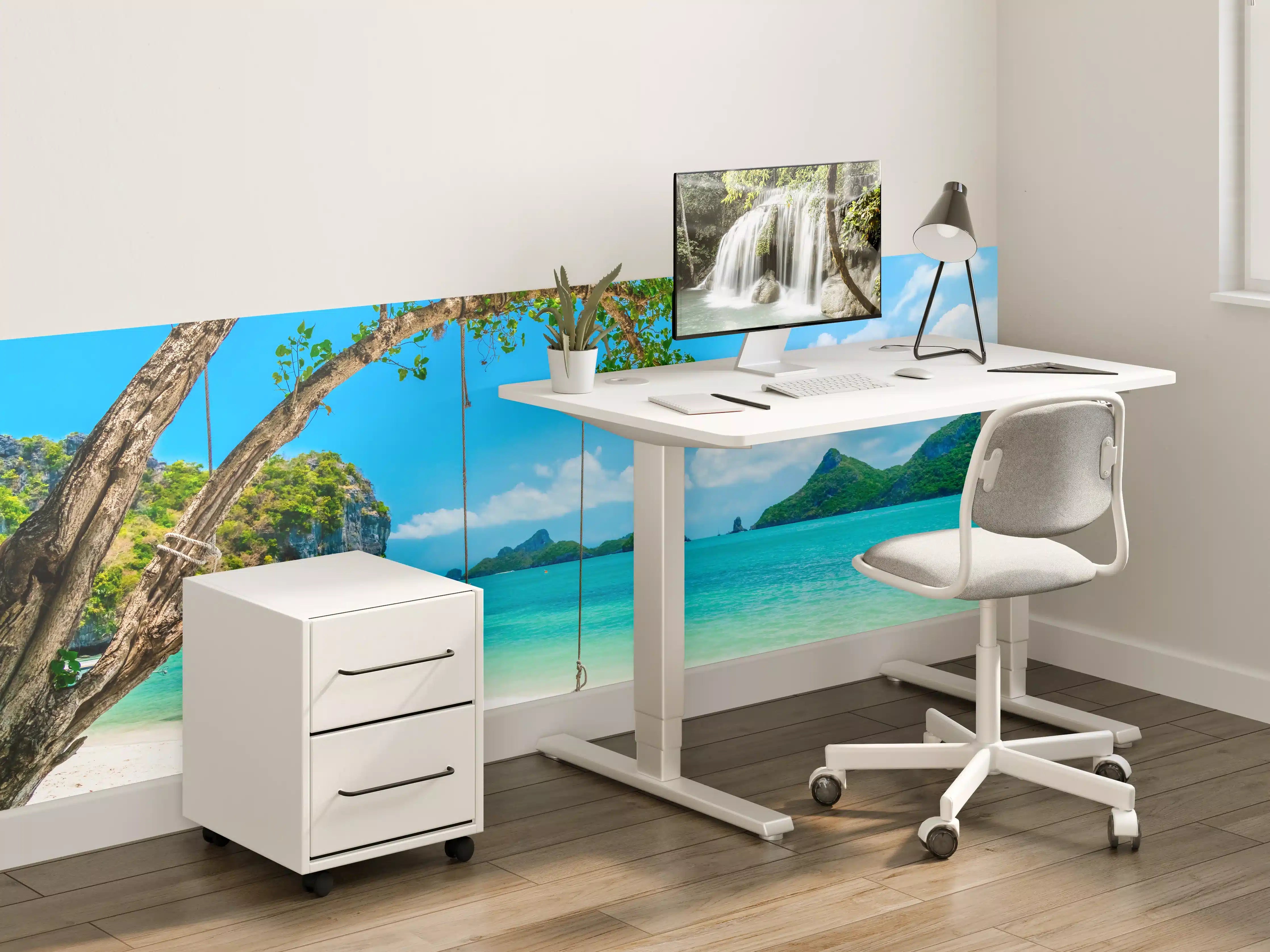 Kinderzimmer Wandgestaltung - Paradiesischer Strand in Thailand