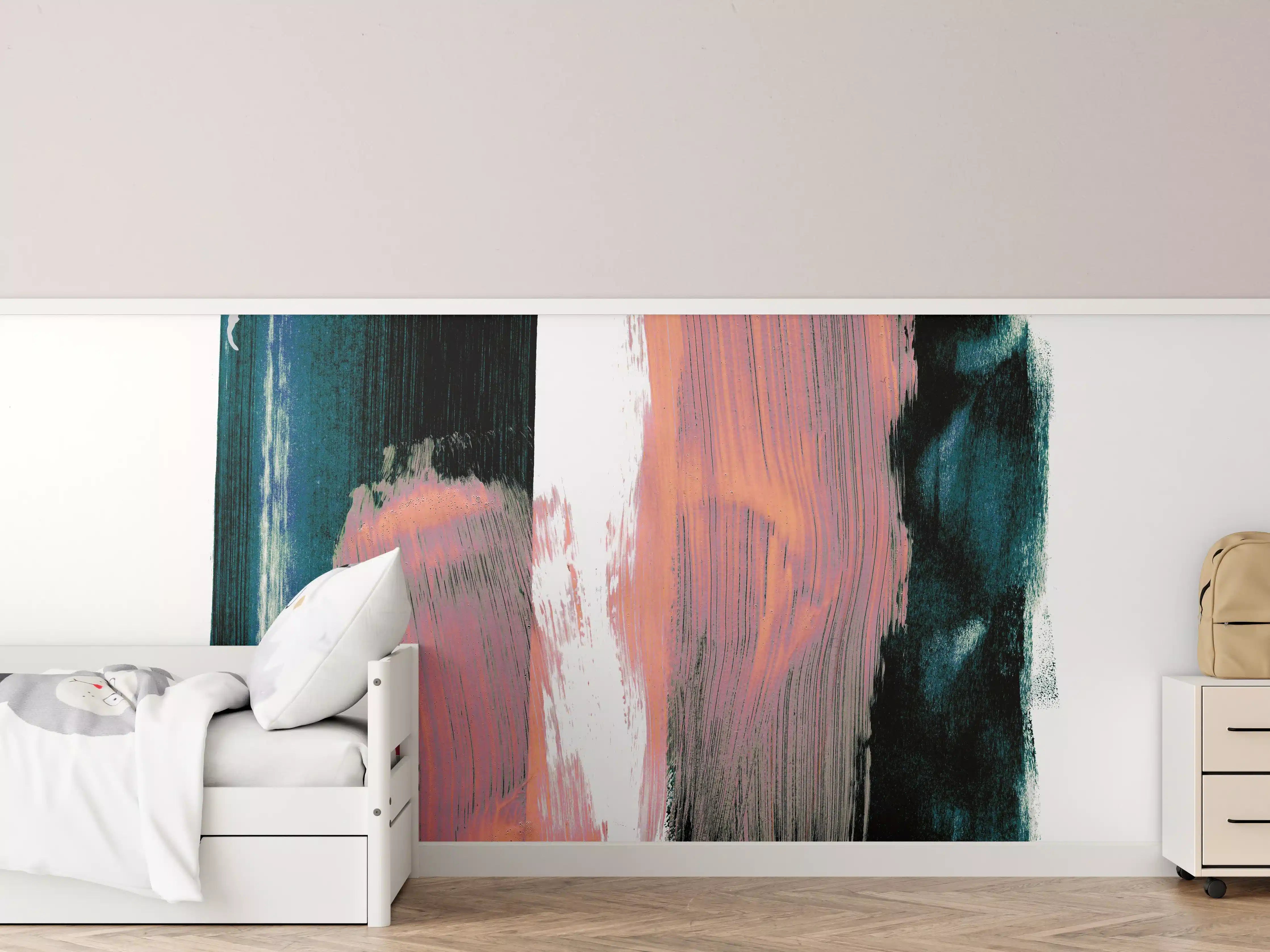 Kinderzimmer Wandgestaltung - Pastell Abstrakte Pinselkunst
