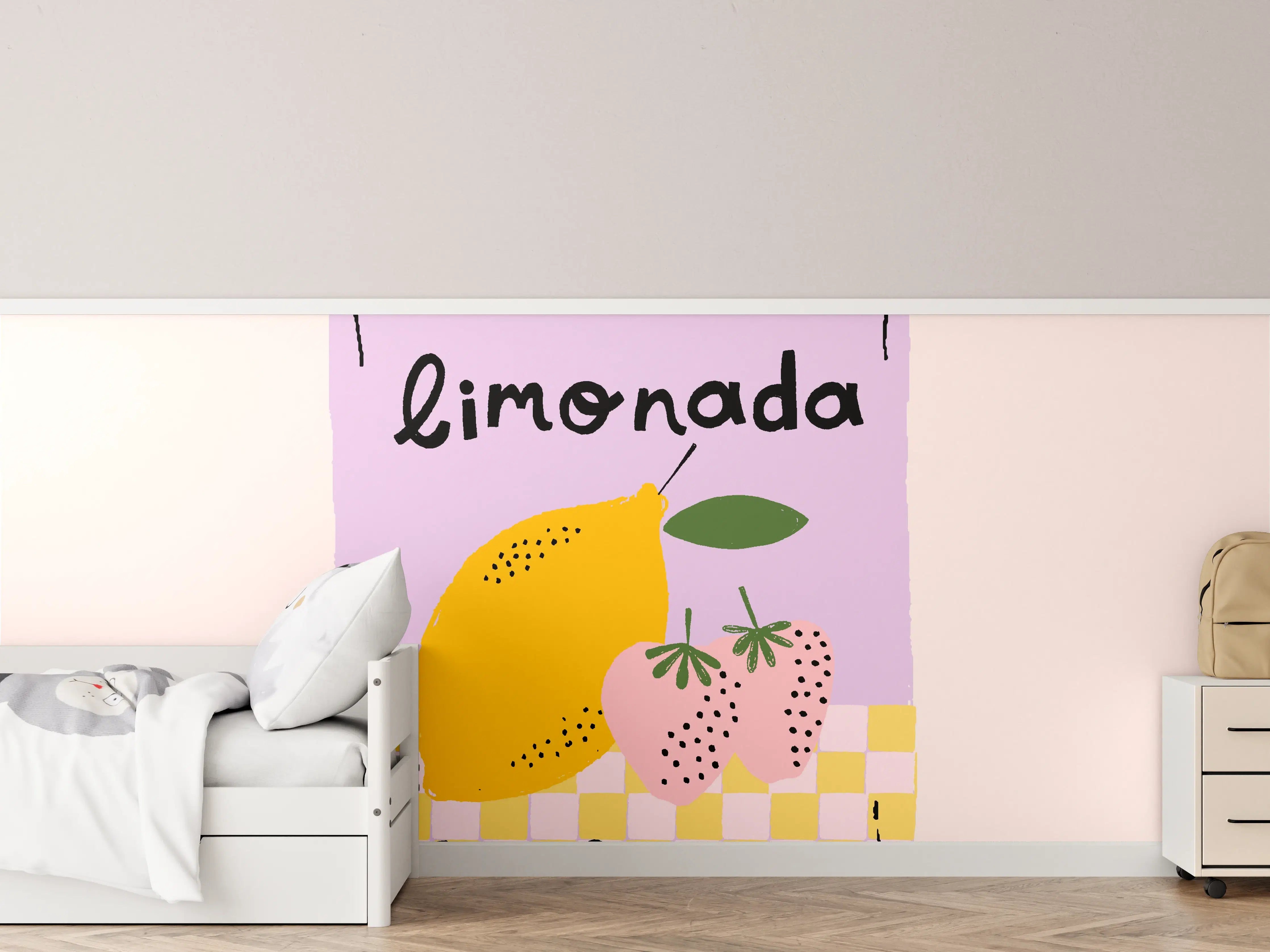 Kinderzimmer Wandgestaltung - Pastellfarbene Limonaden-Dose