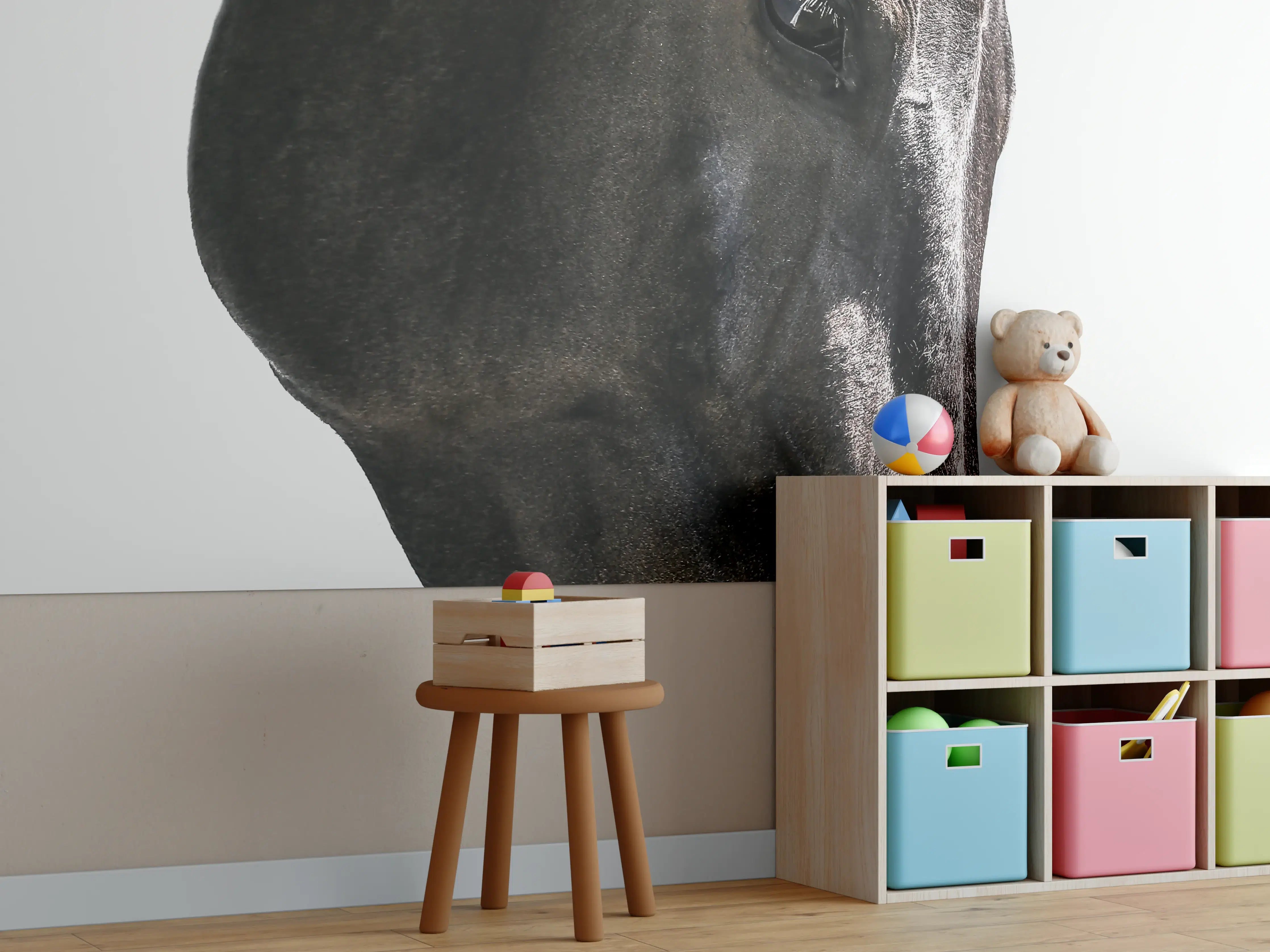 Kinderzimmer Wandgestaltung - Pferd - Nahaufnahme