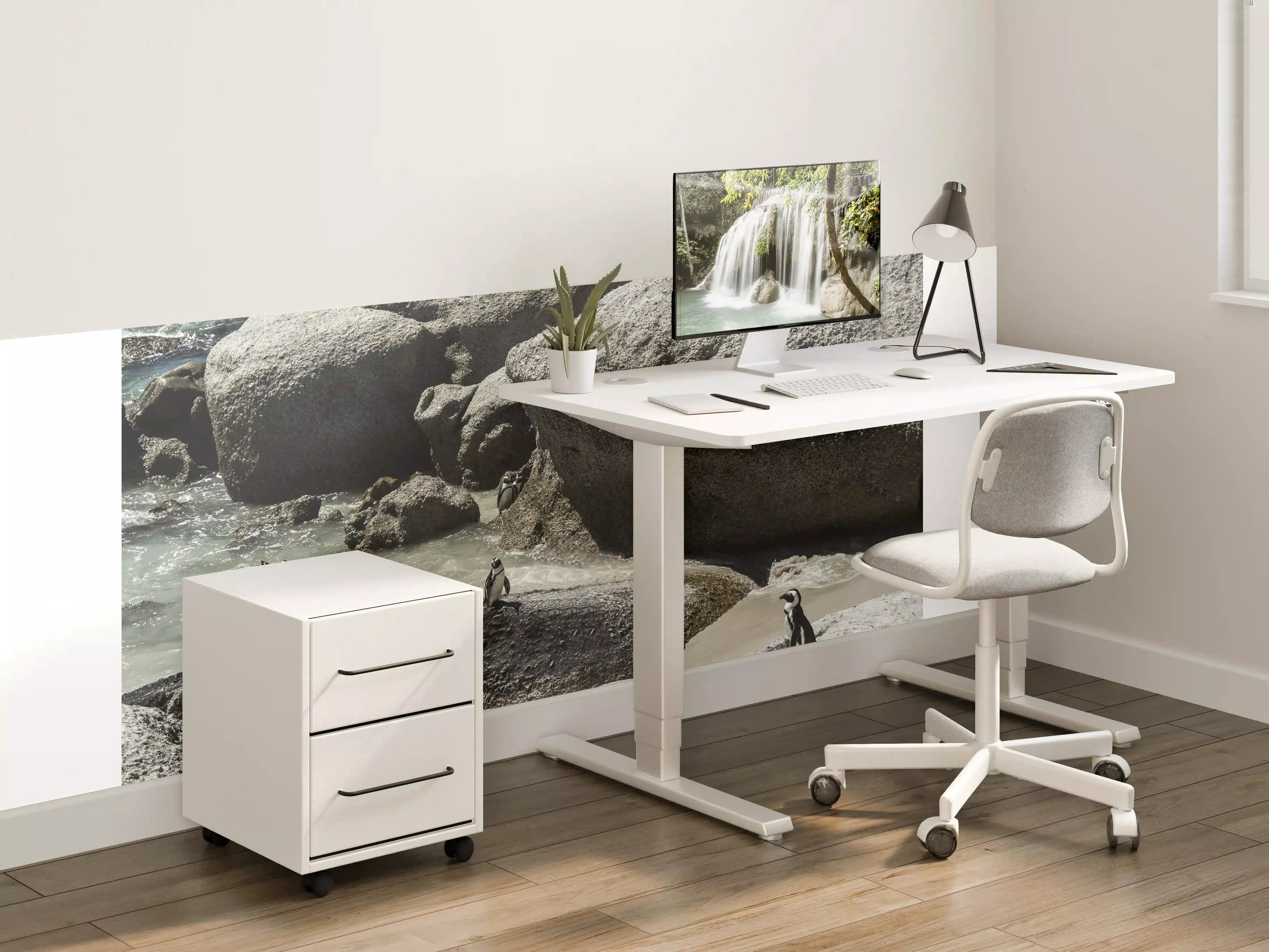 Kinderzimmer Wandgestaltung - Pinguine an Felsküste