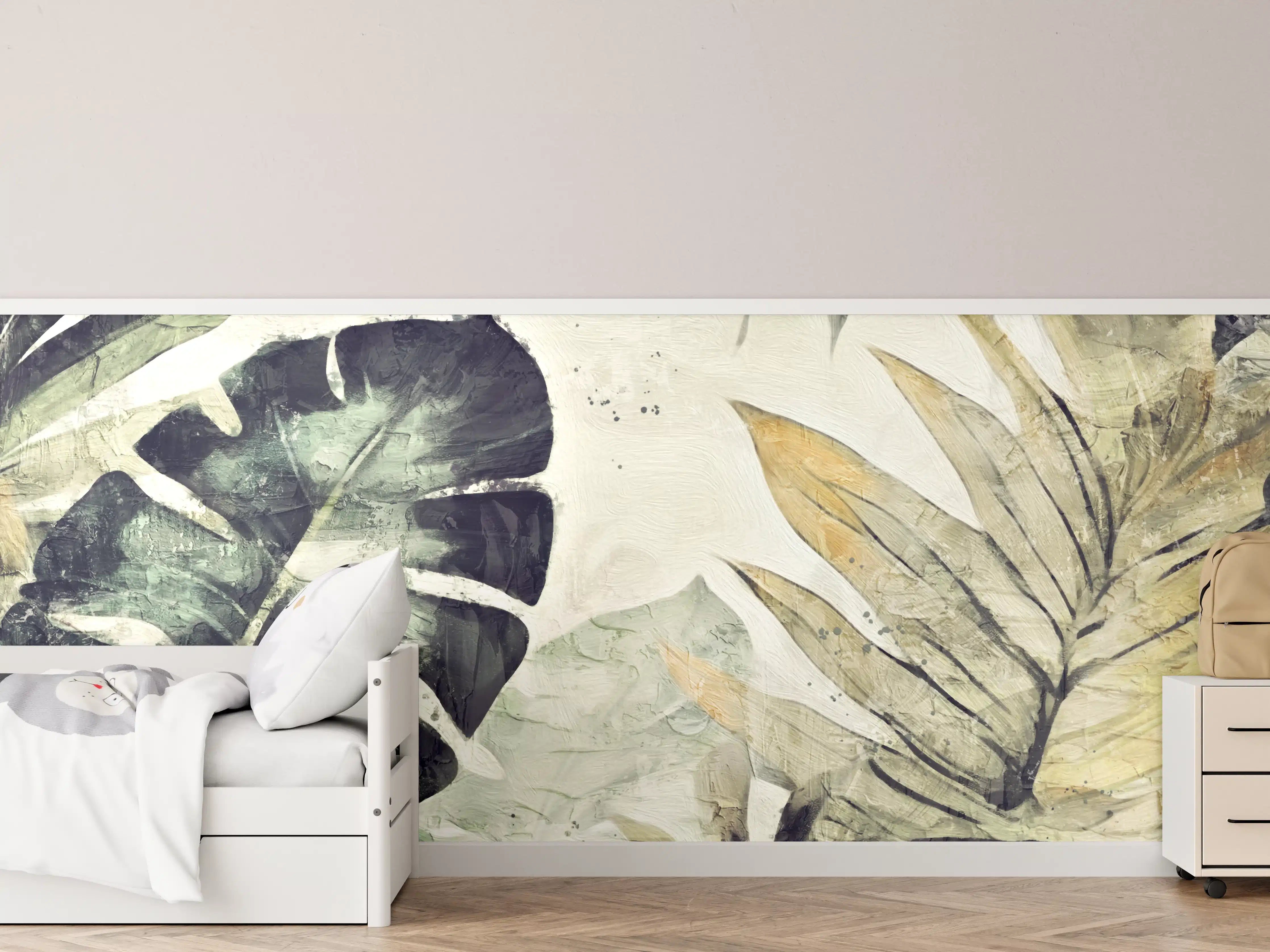 Kinderzimmer Wandgestaltung - Pinselkunst - Floral