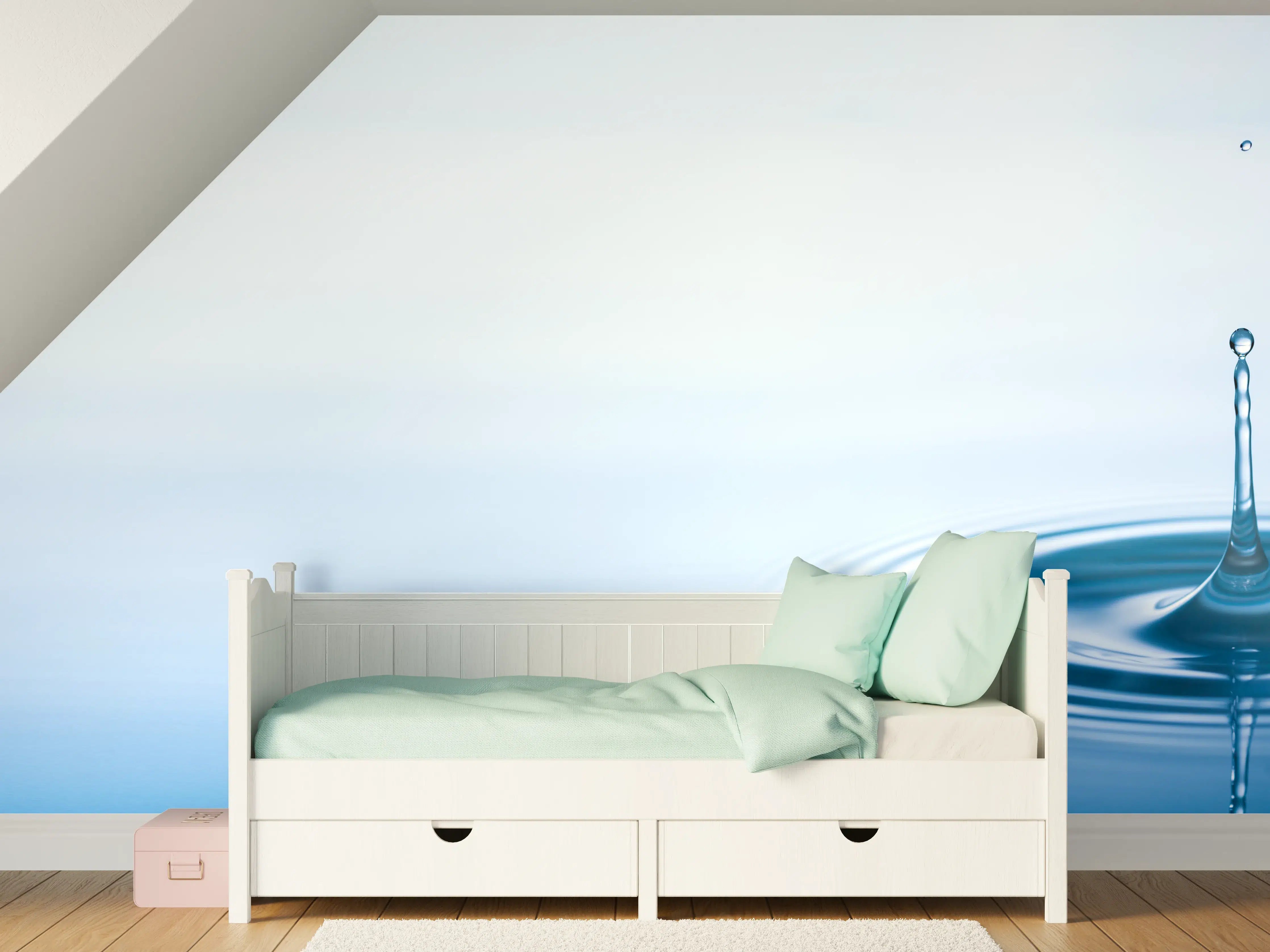 Kinderzimmer Wandgestaltung - Plätschern der fallenden Wassertropfen