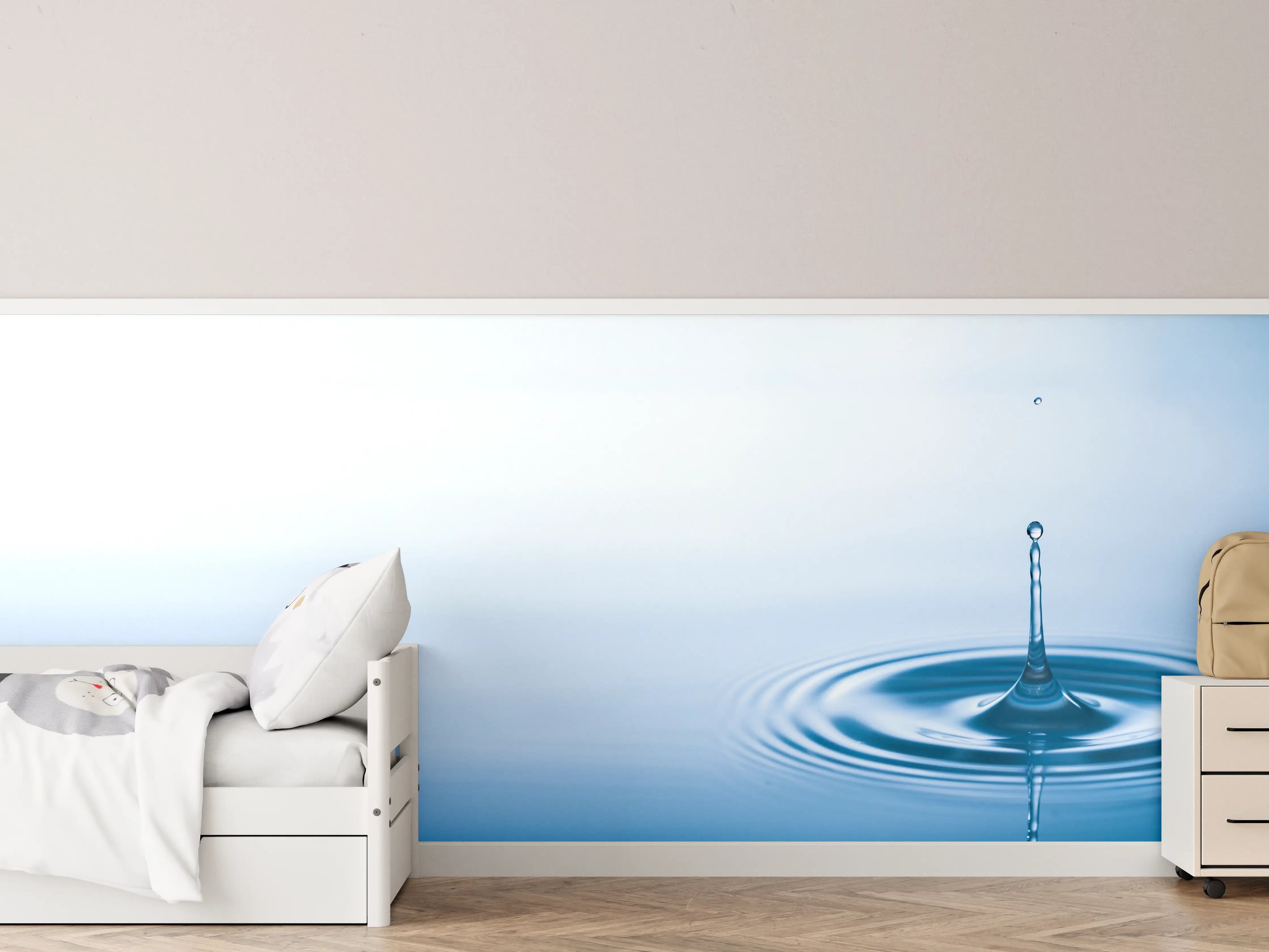 Kinderzimmer Wandgestaltung - Plätschern der fallenden Wassertropfen