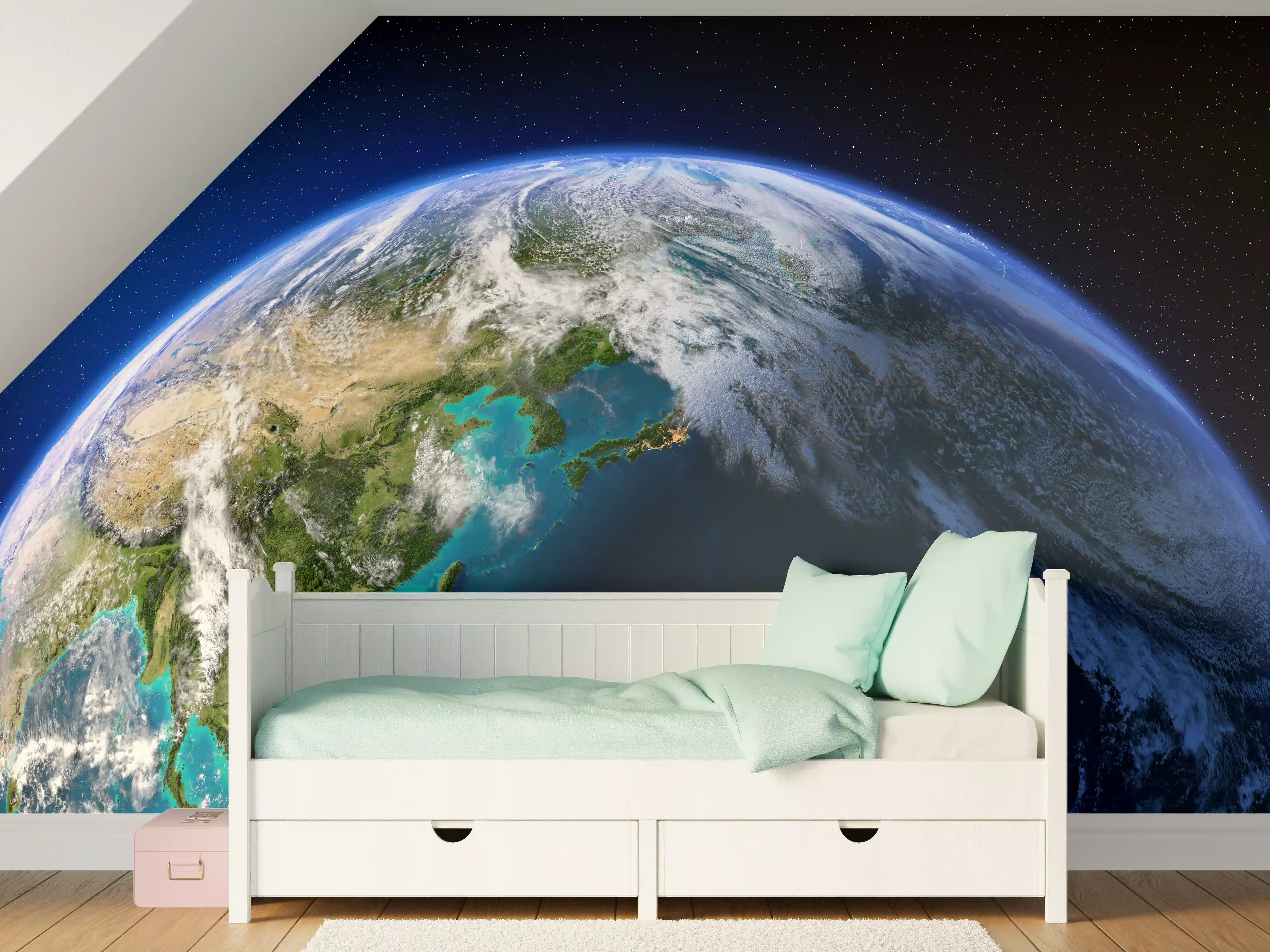 Kinderzimmer Wandgestaltung - Planet Erde