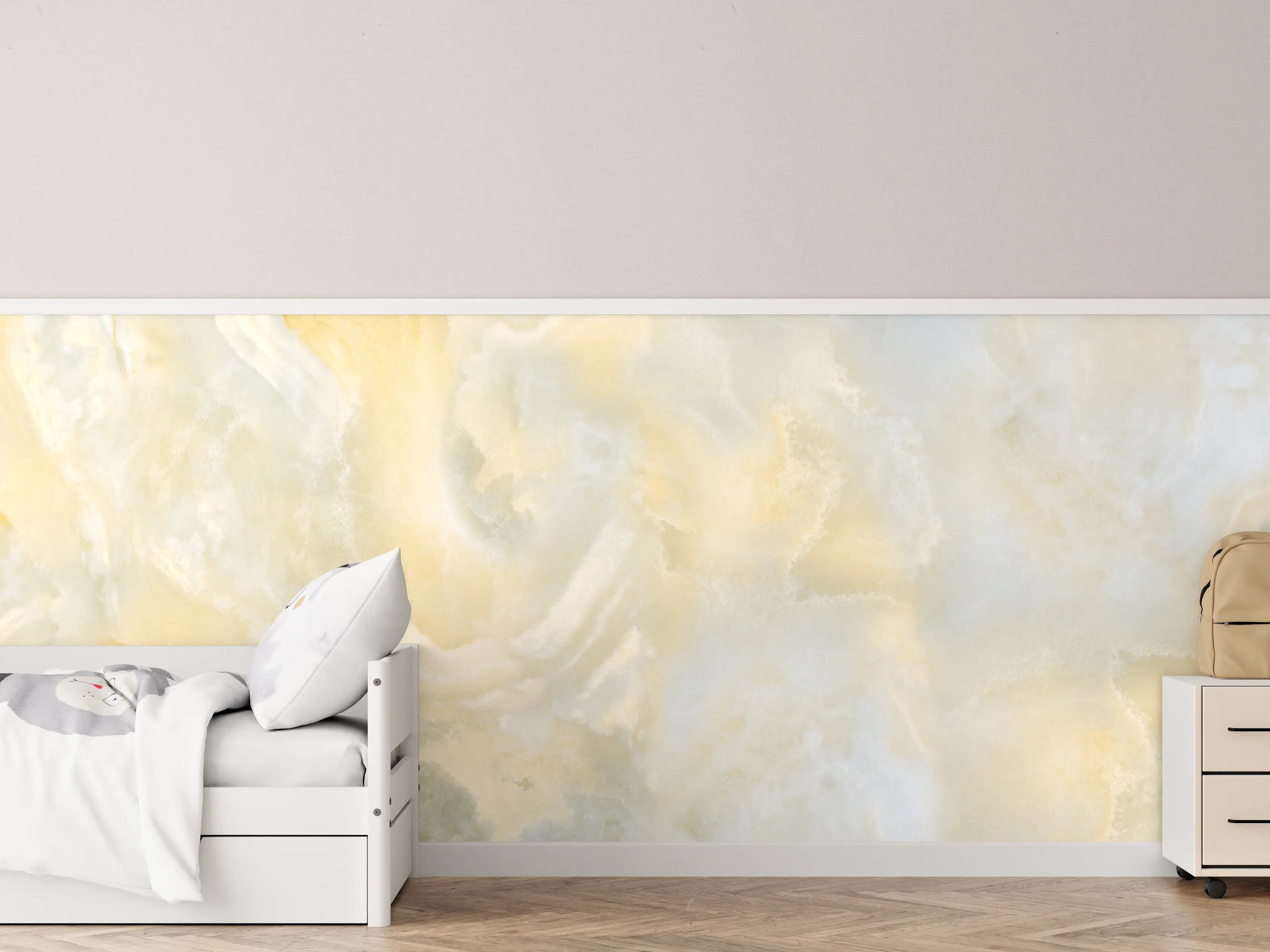 Kinderzimmer Wandgestaltung - Polierter Onyx-Marmor 