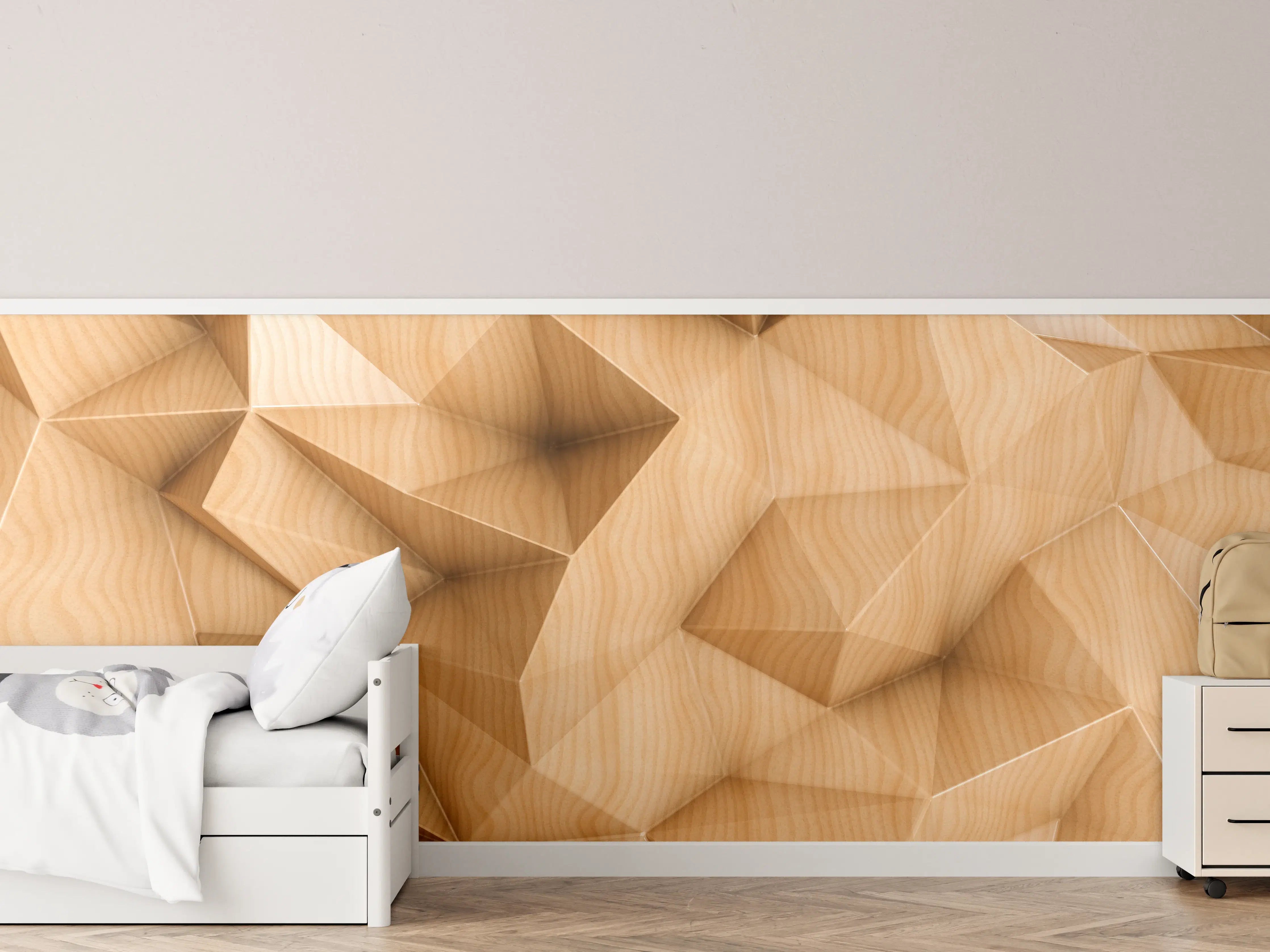 Kinderzimmer Wandgestaltung - Polygonaler abstrakter Hintergrund
