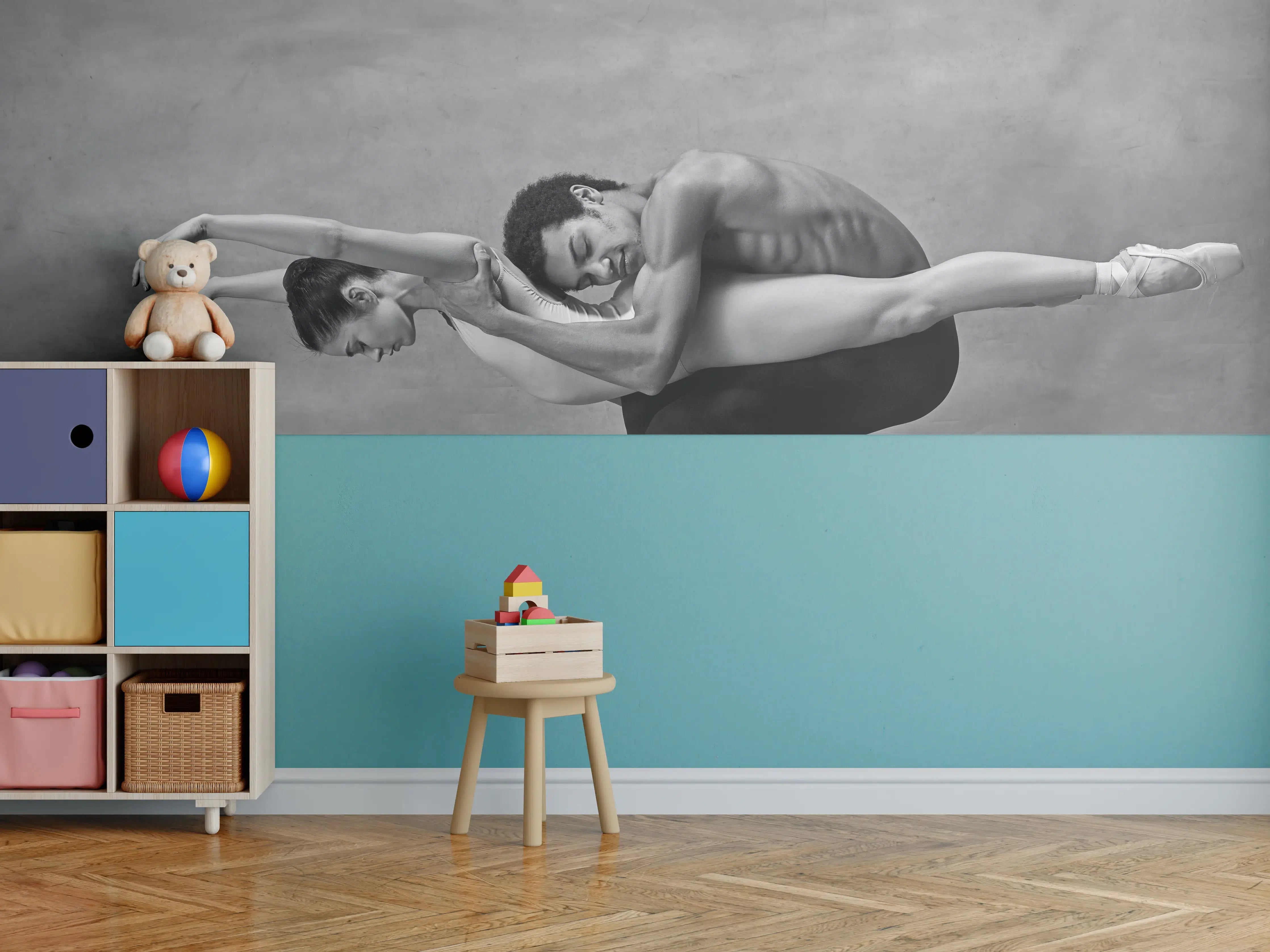 Kinderzimmer Wandgestaltung - Posierendes Paar Balletttänzer