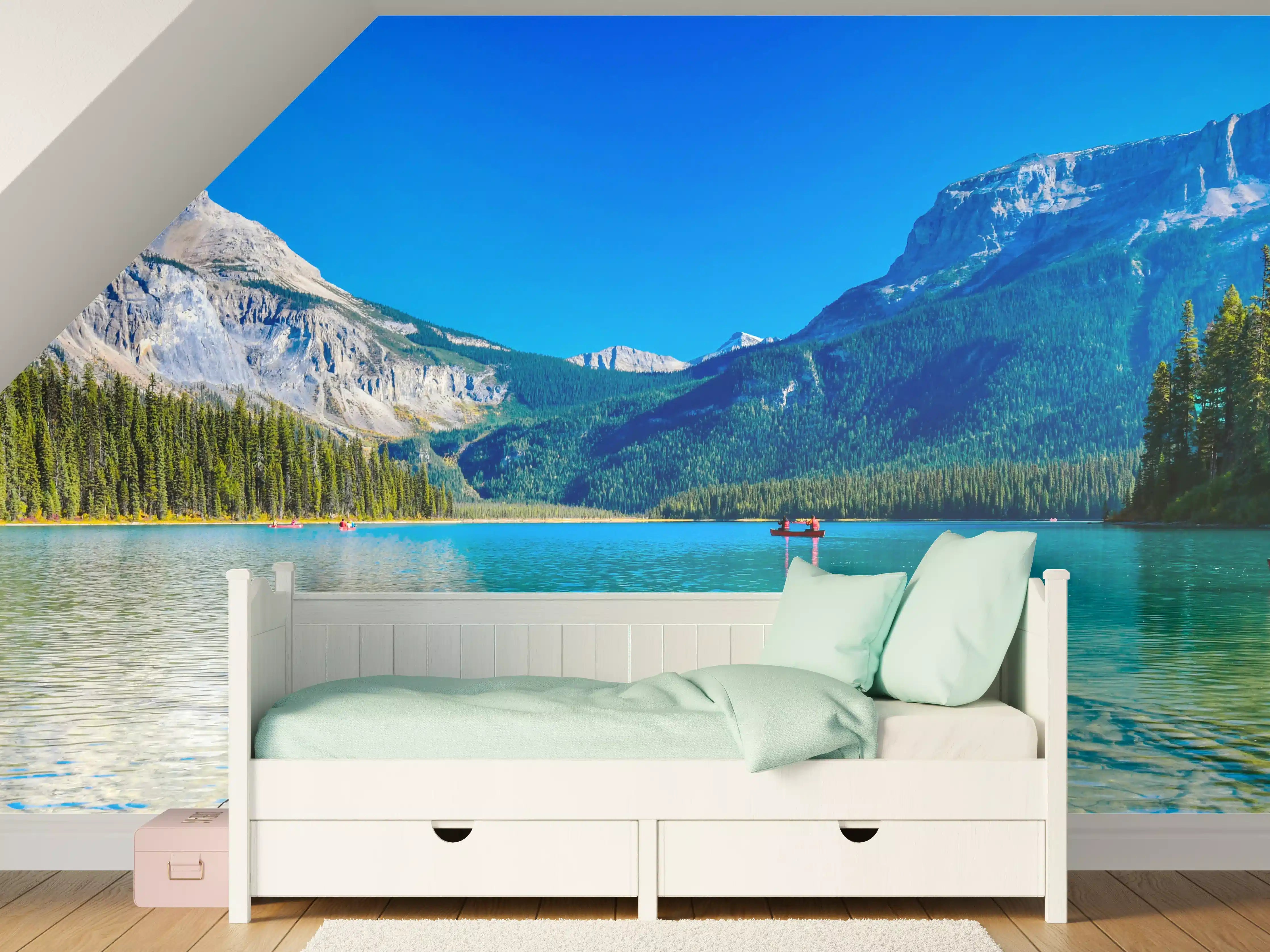 Kinderzimmer Wandgestaltung - Prächtige weiße Pferde