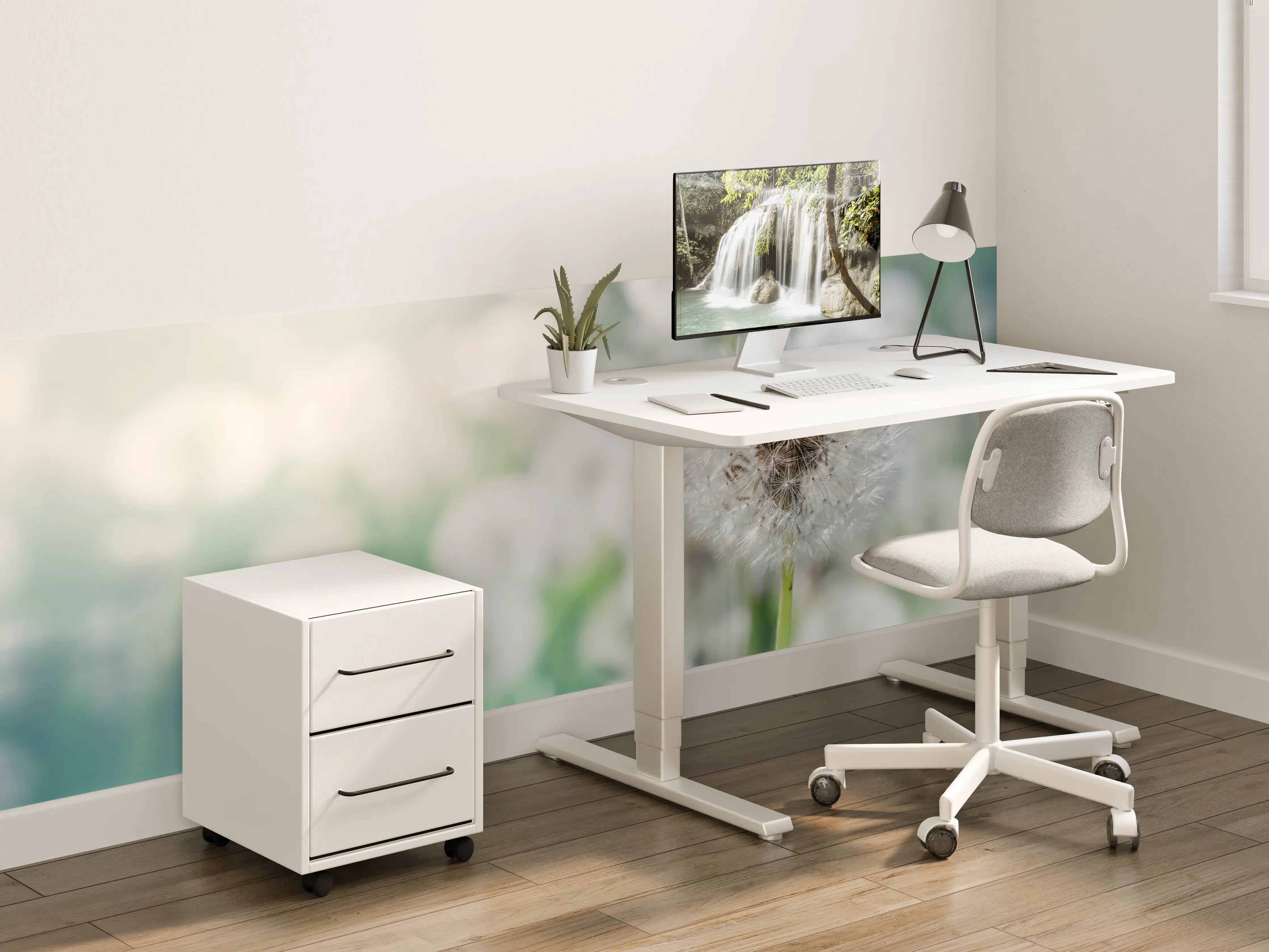 Kinderzimmer Wandgestaltung - Pusteblume in Türkis-Weiß