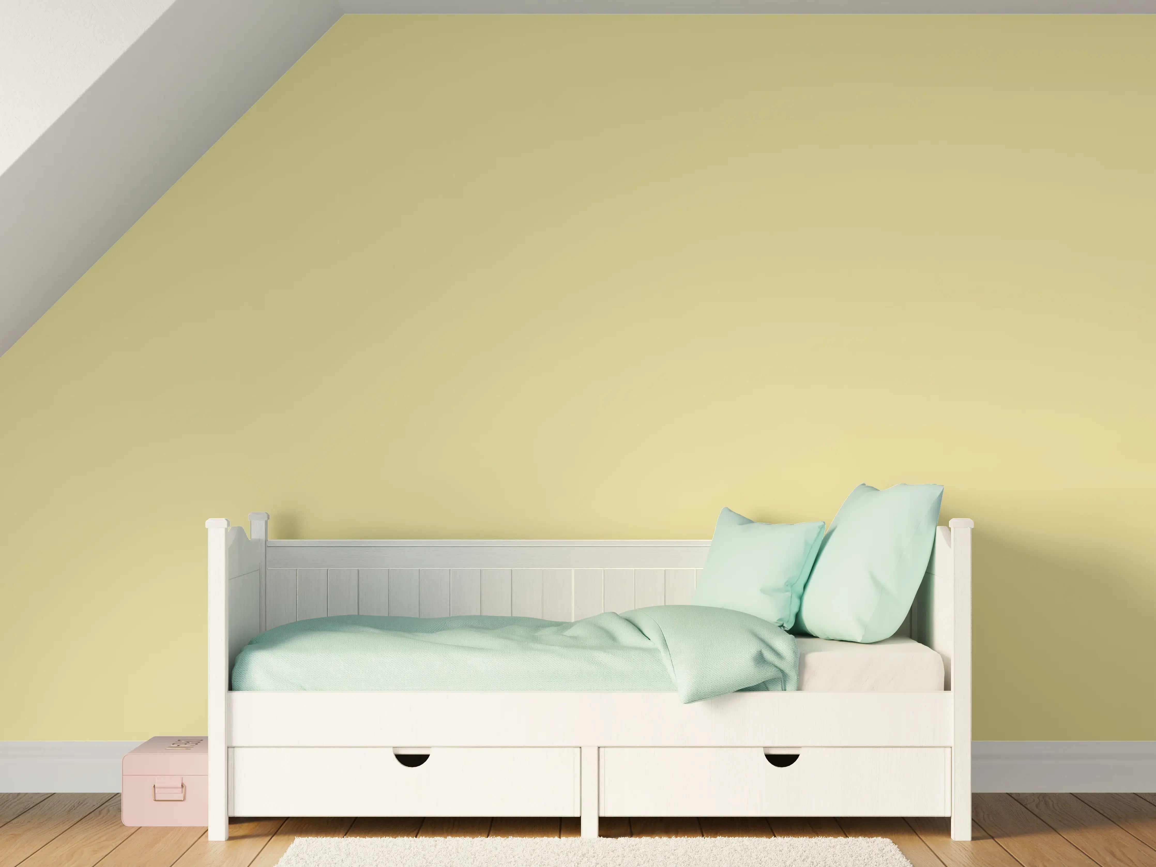 Kinderzimmer Wandgestaltung - RAL 1000 (Grünbeige)