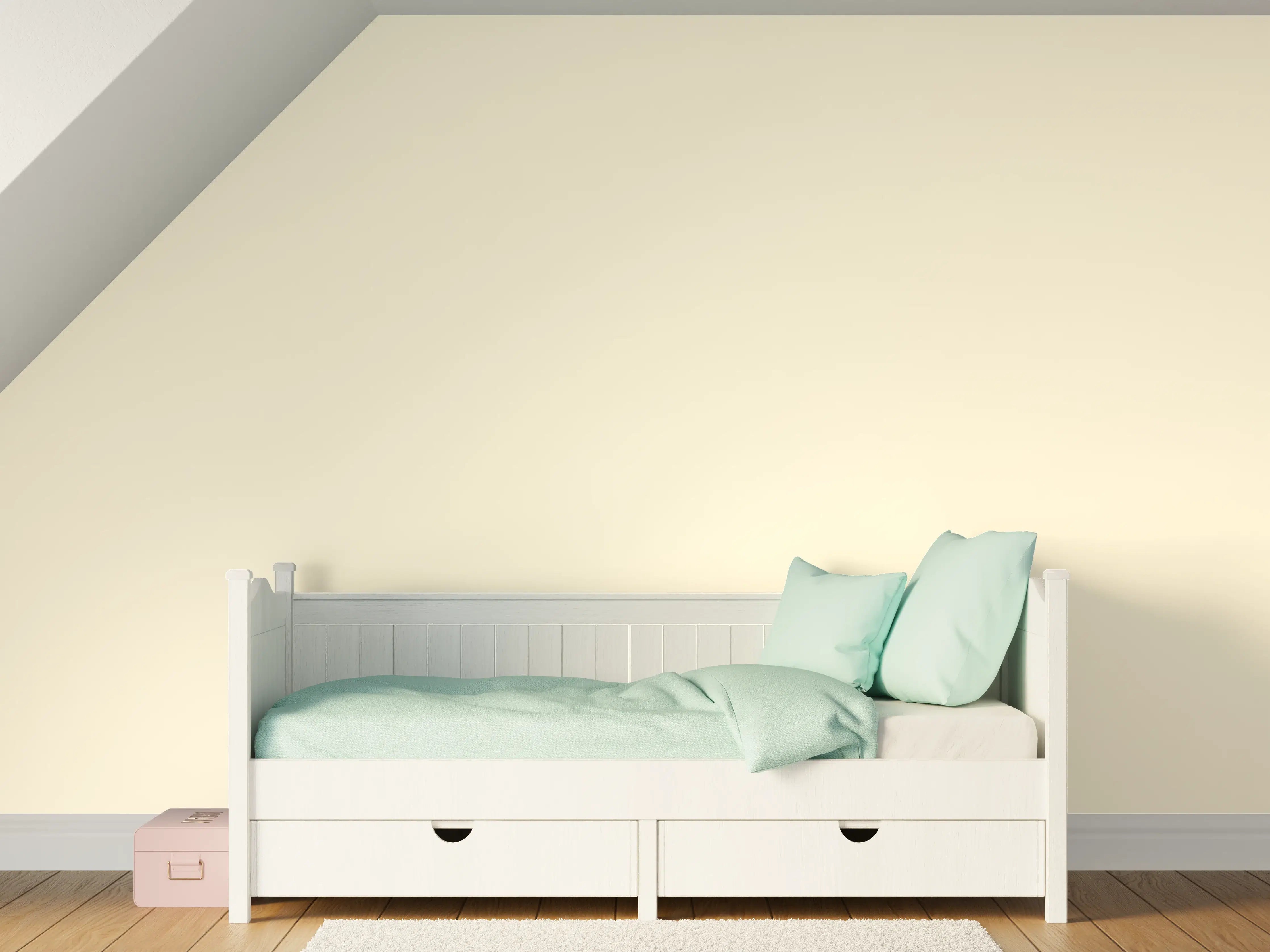 Kinderzimmer Wandgestaltung - RAL 1013 (Austernweiß)
