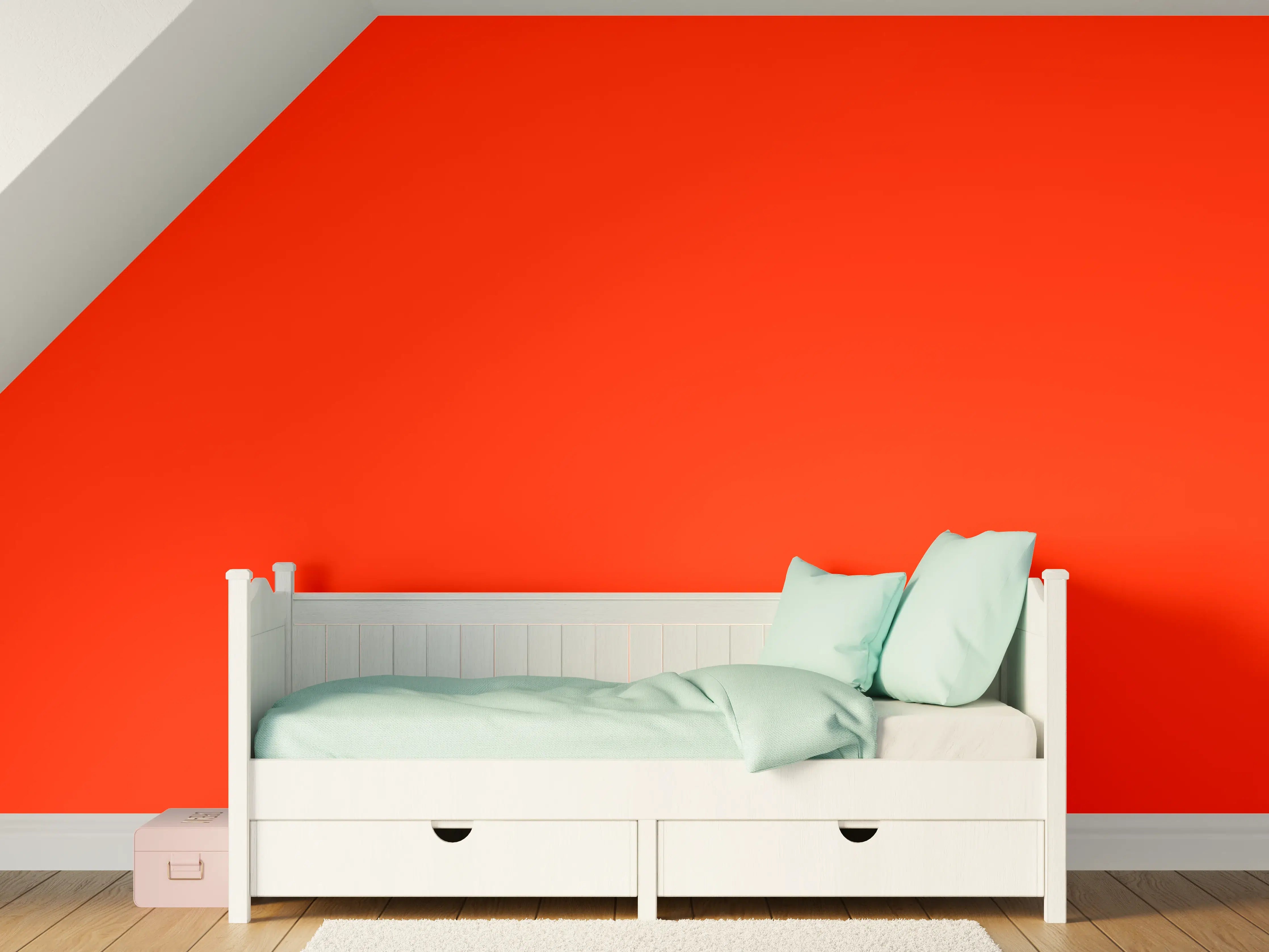 Kinderzimmer Wandgestaltung - RAL 2005 (Leuchtendes Orange)