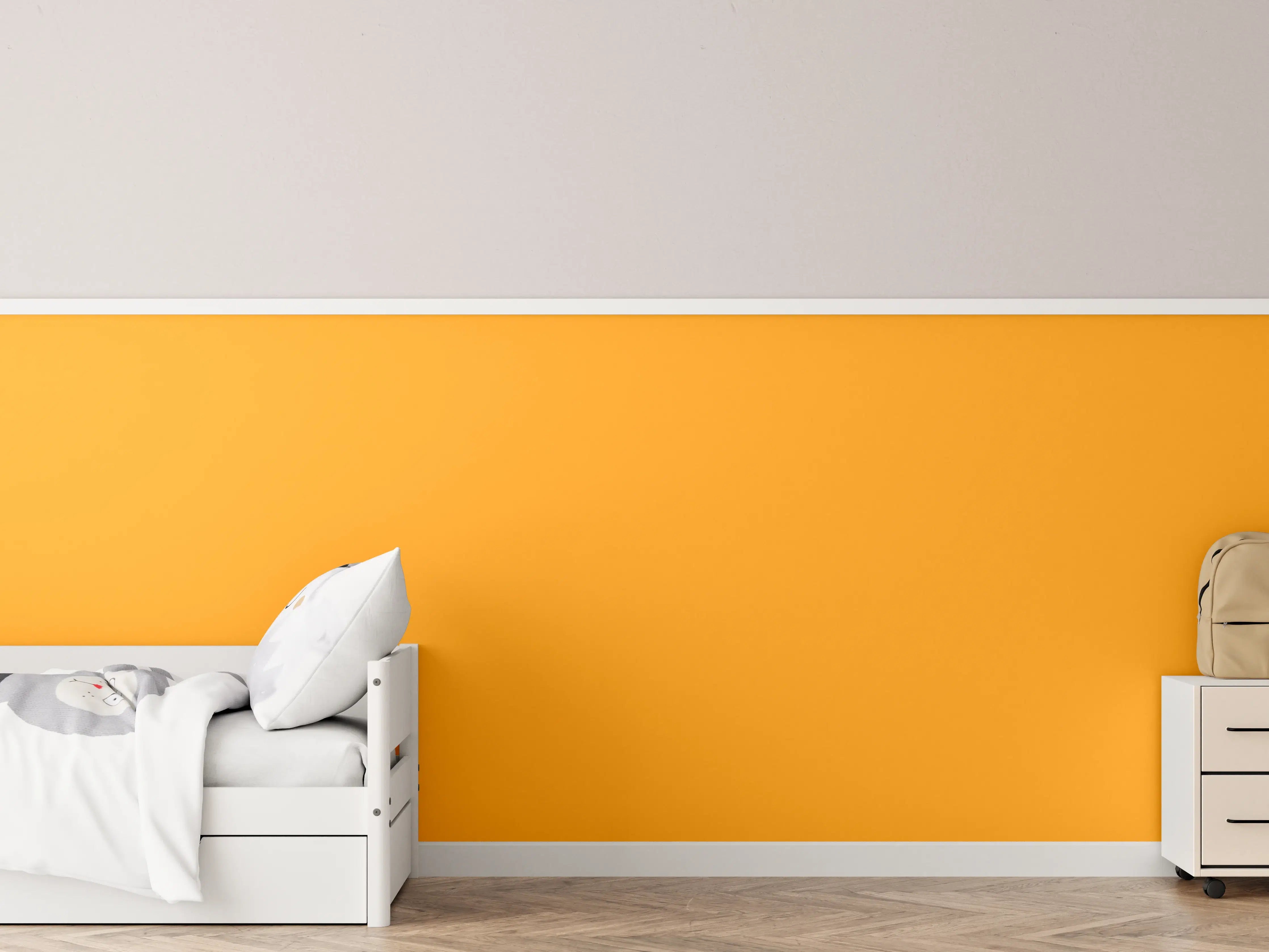 Kinderzimmer Wandgestaltung - RAL 2007 (Leuchtendes Hellorange)