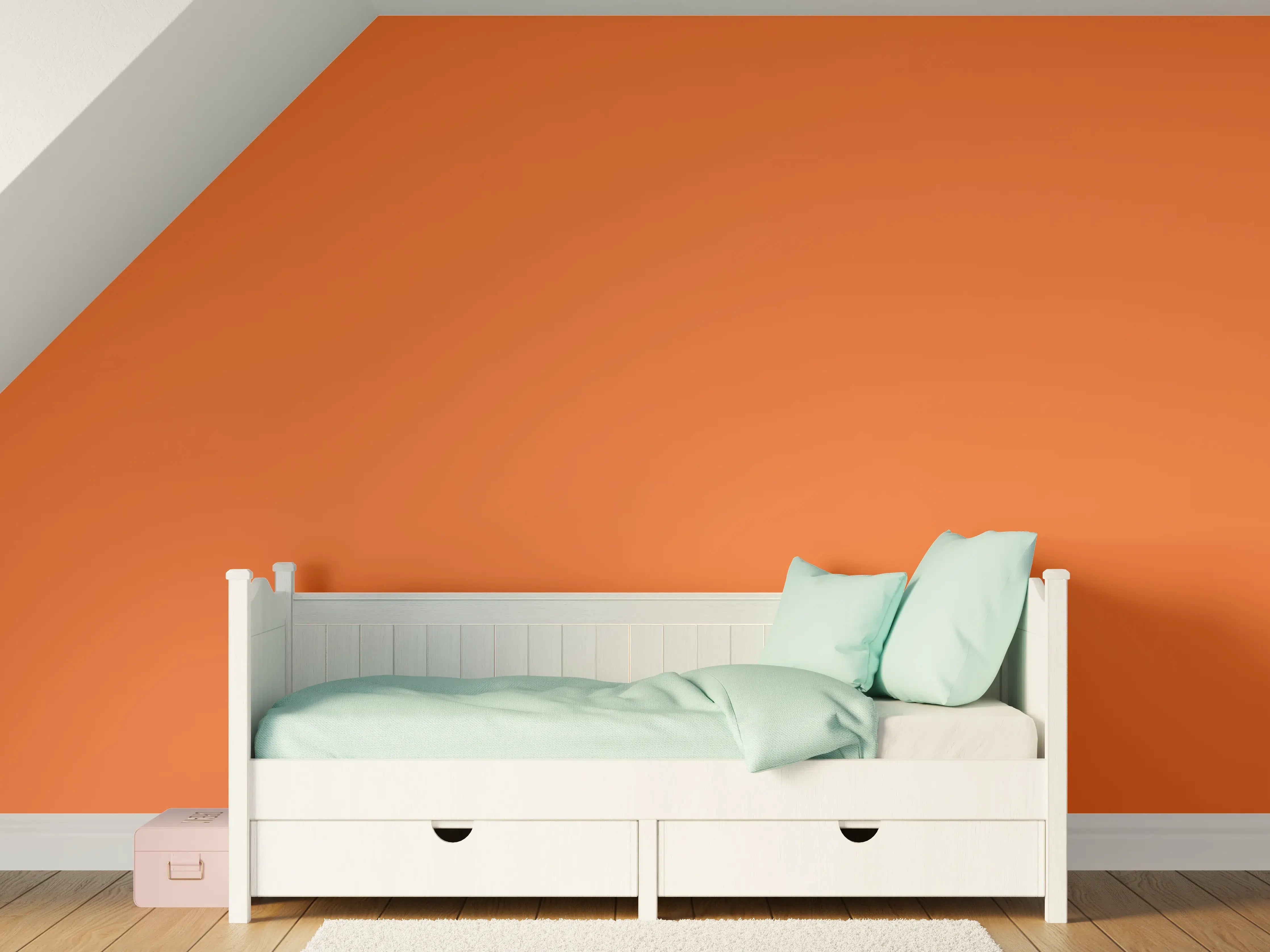 Kinderzimmer Wandgestaltung - RAL 2010 (Signalorange)