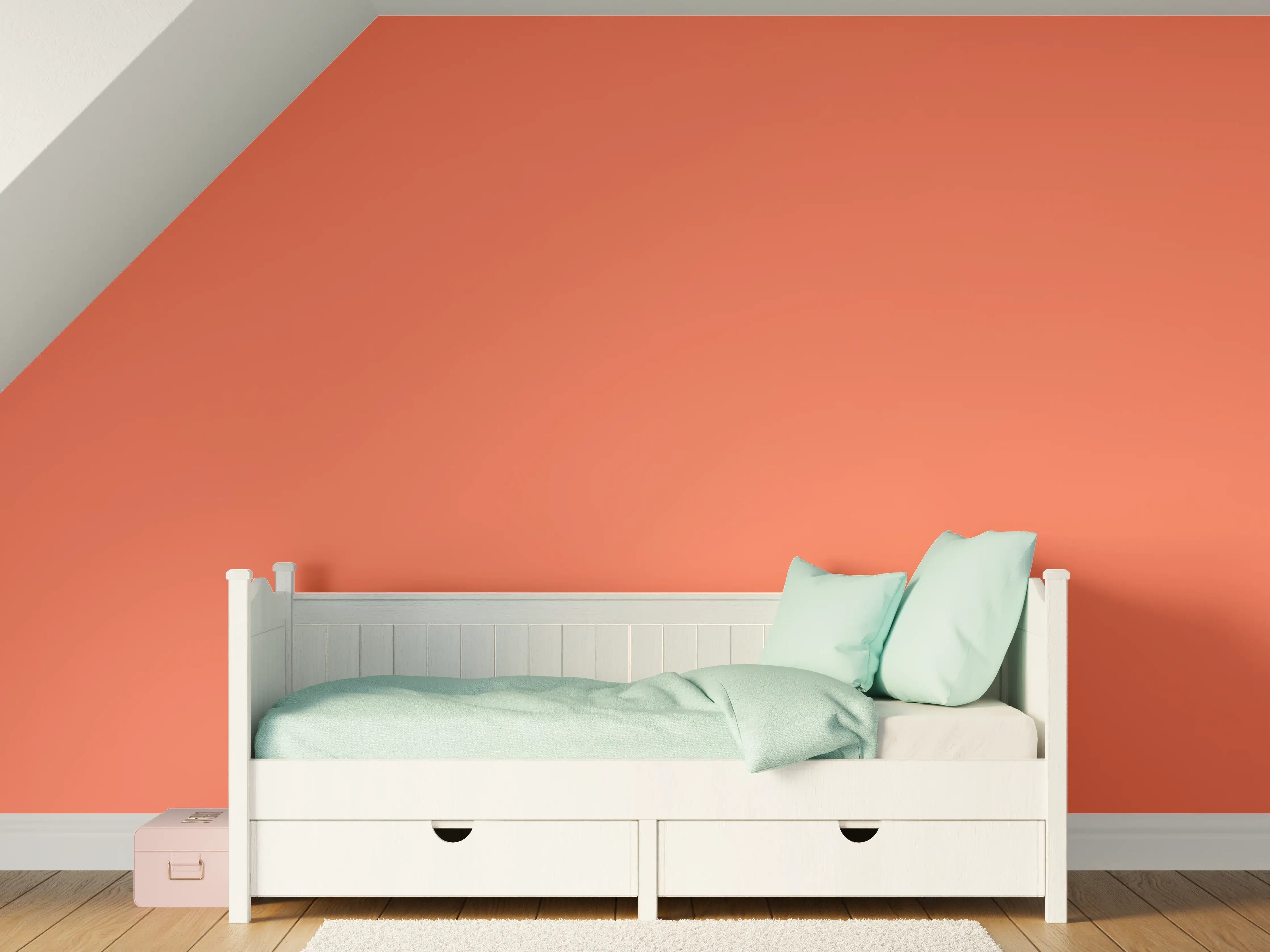 Kinderzimmer Wandgestaltung - RAL 2012 (Lachsorange)
