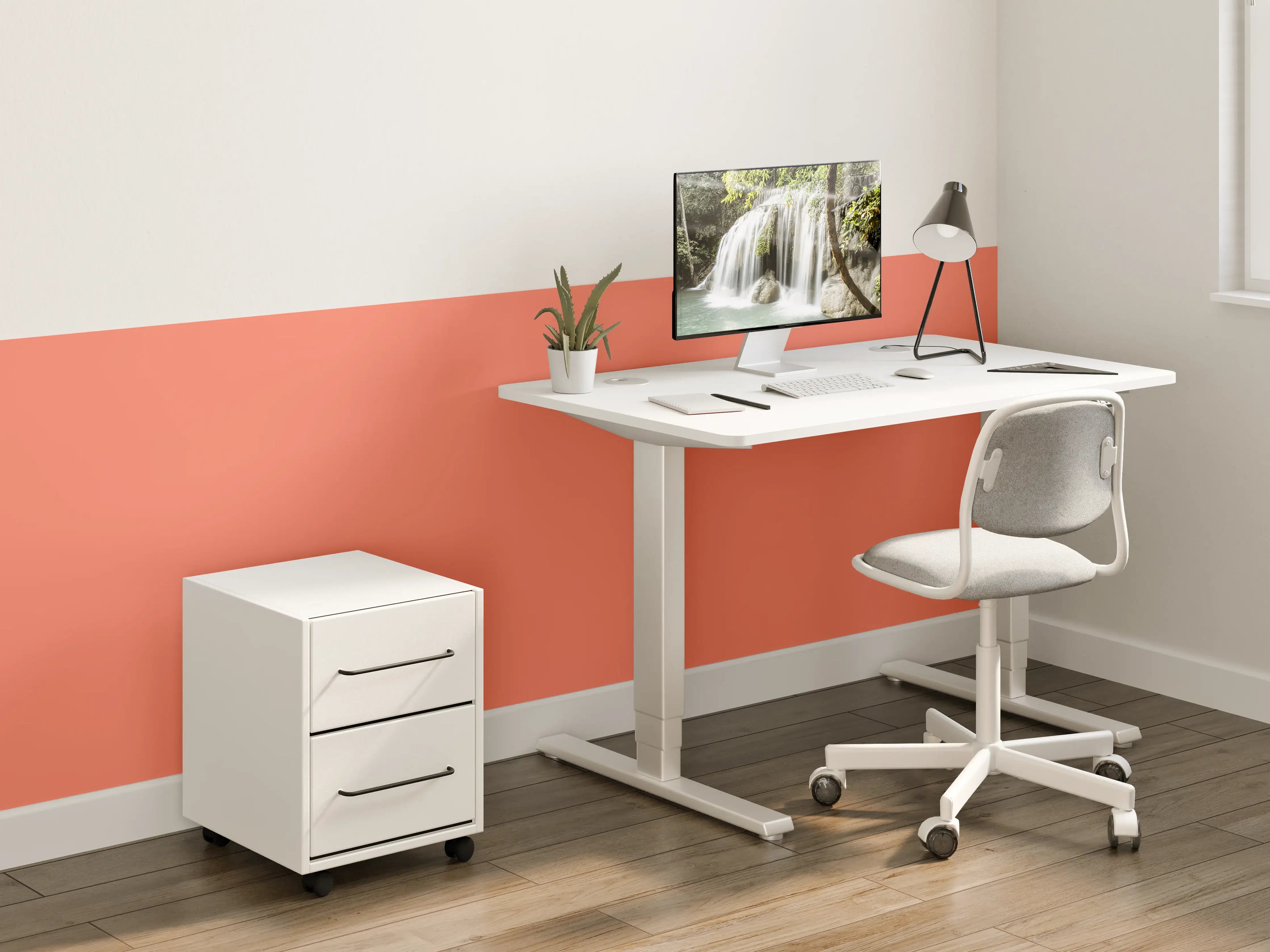 Kinderzimmer Wandgestaltung - RAL 2012 (Lachsorange)