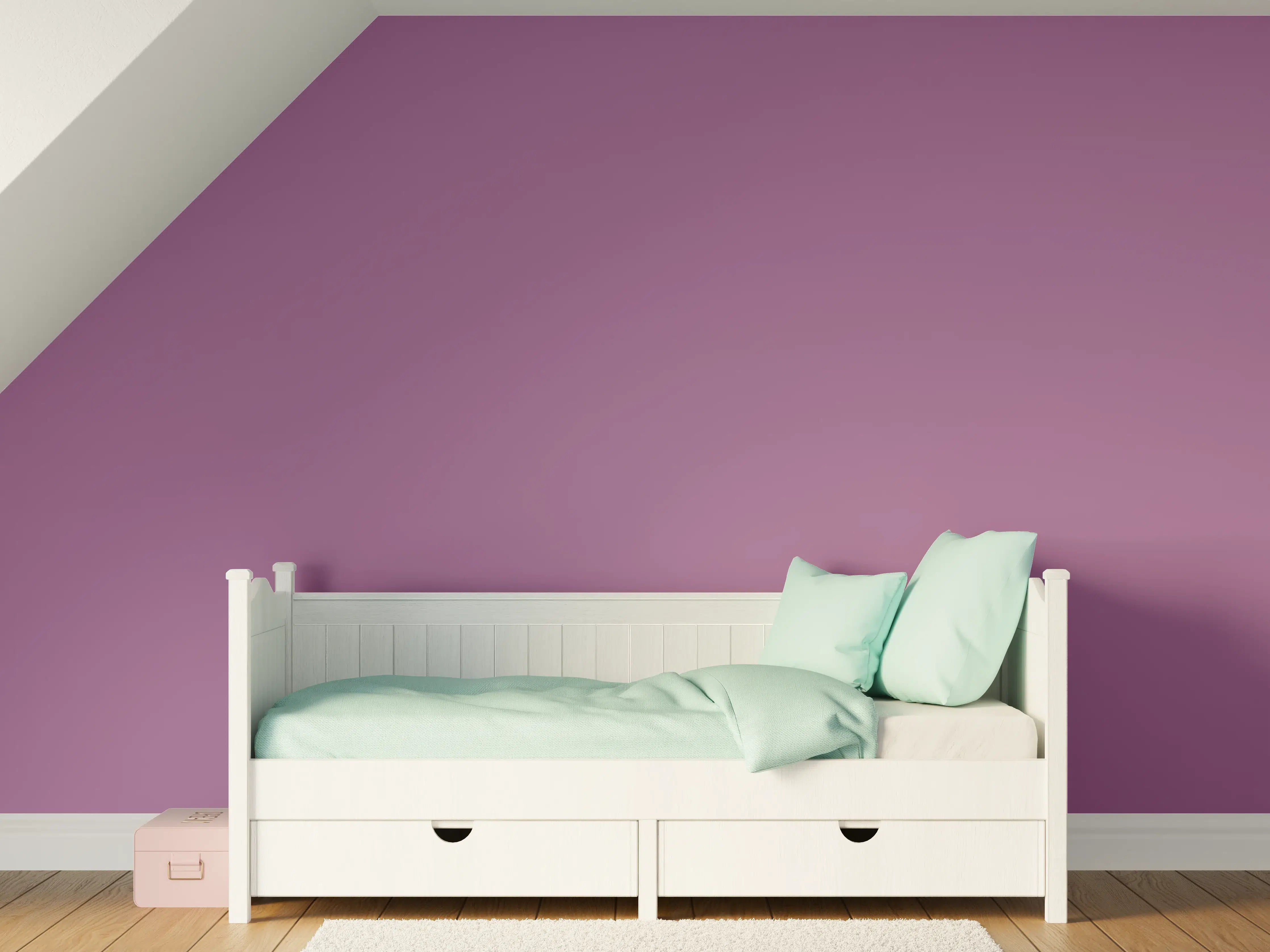 Kinderzimmer Wandgestaltung - RAL 4001 (Rotflieder)