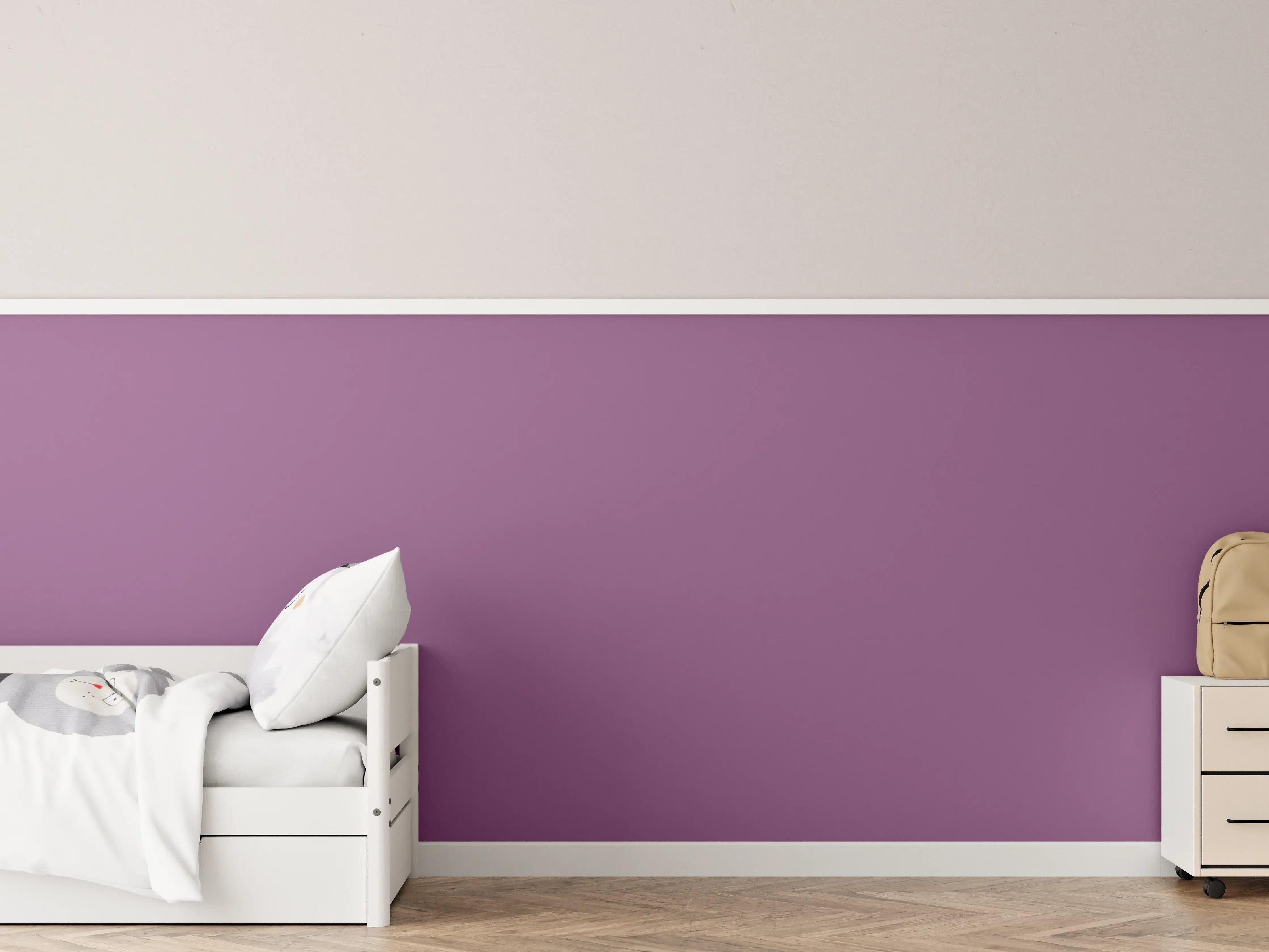 Kinderzimmer Wandgestaltung - RAL 4001 (Rotflieder)