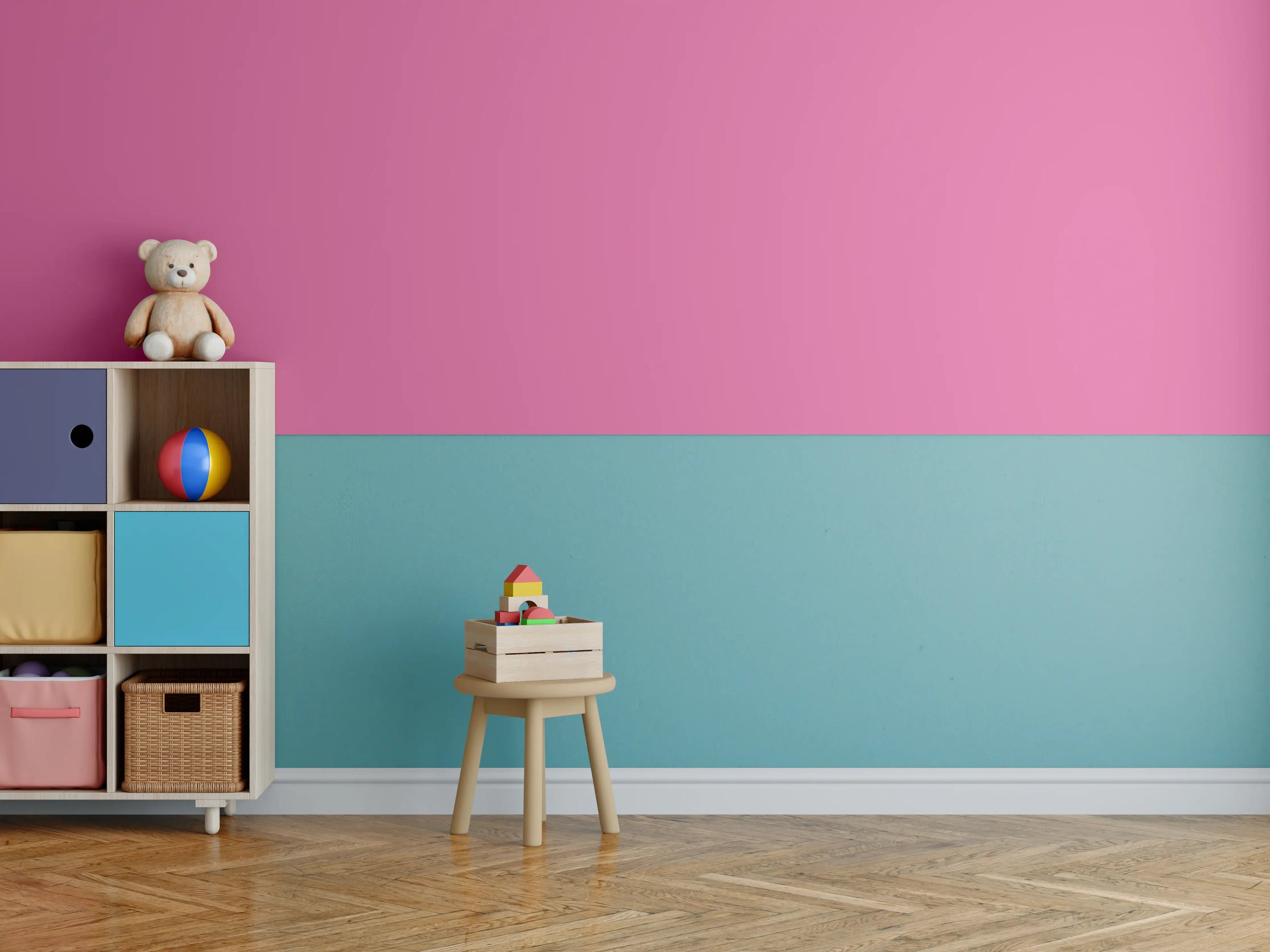 Kinderzimmer Wandgestaltung - RAL 4003 (Violett