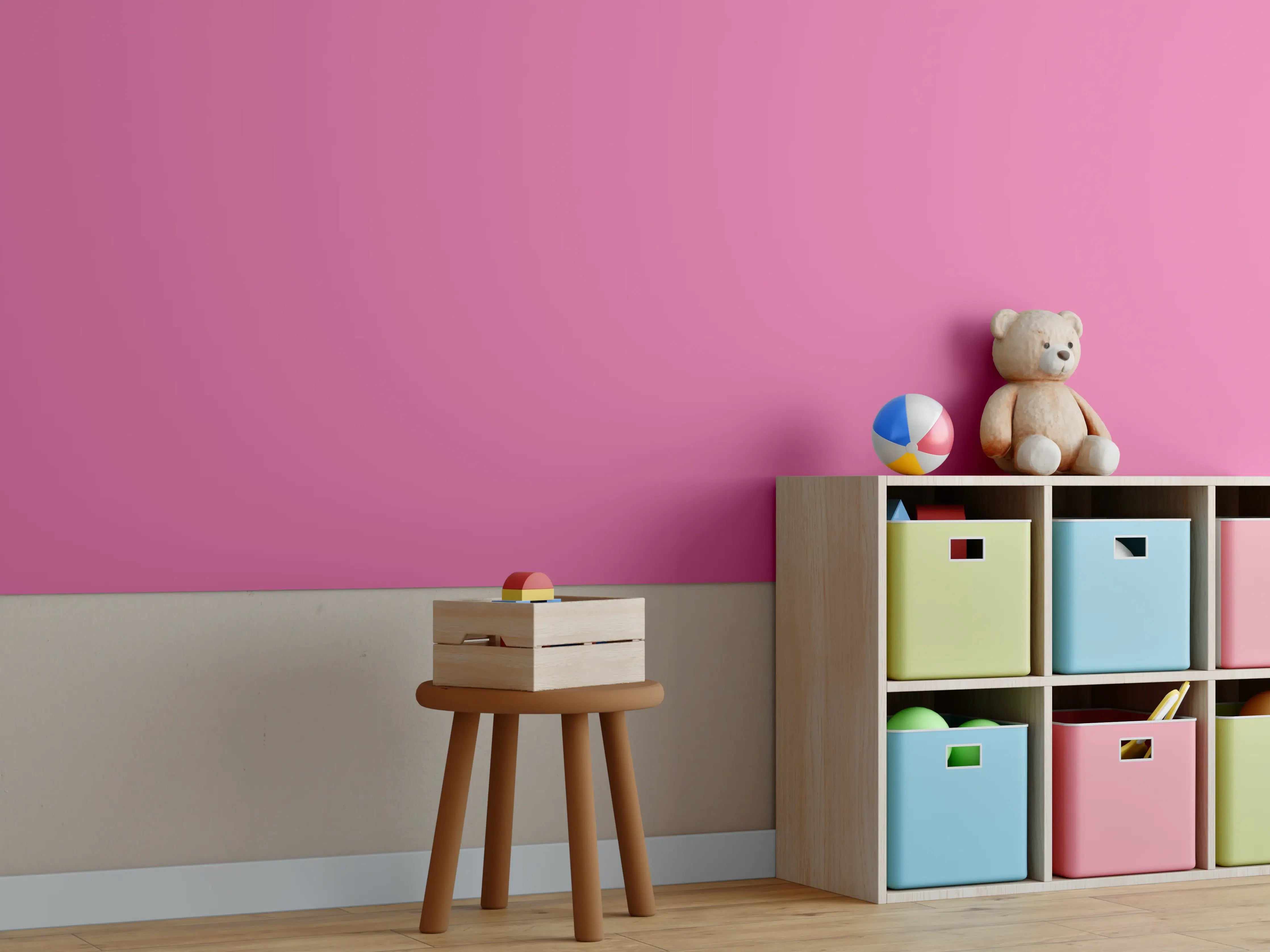 Kinderzimmer Wandgestaltung - RAL 4003 (Violett