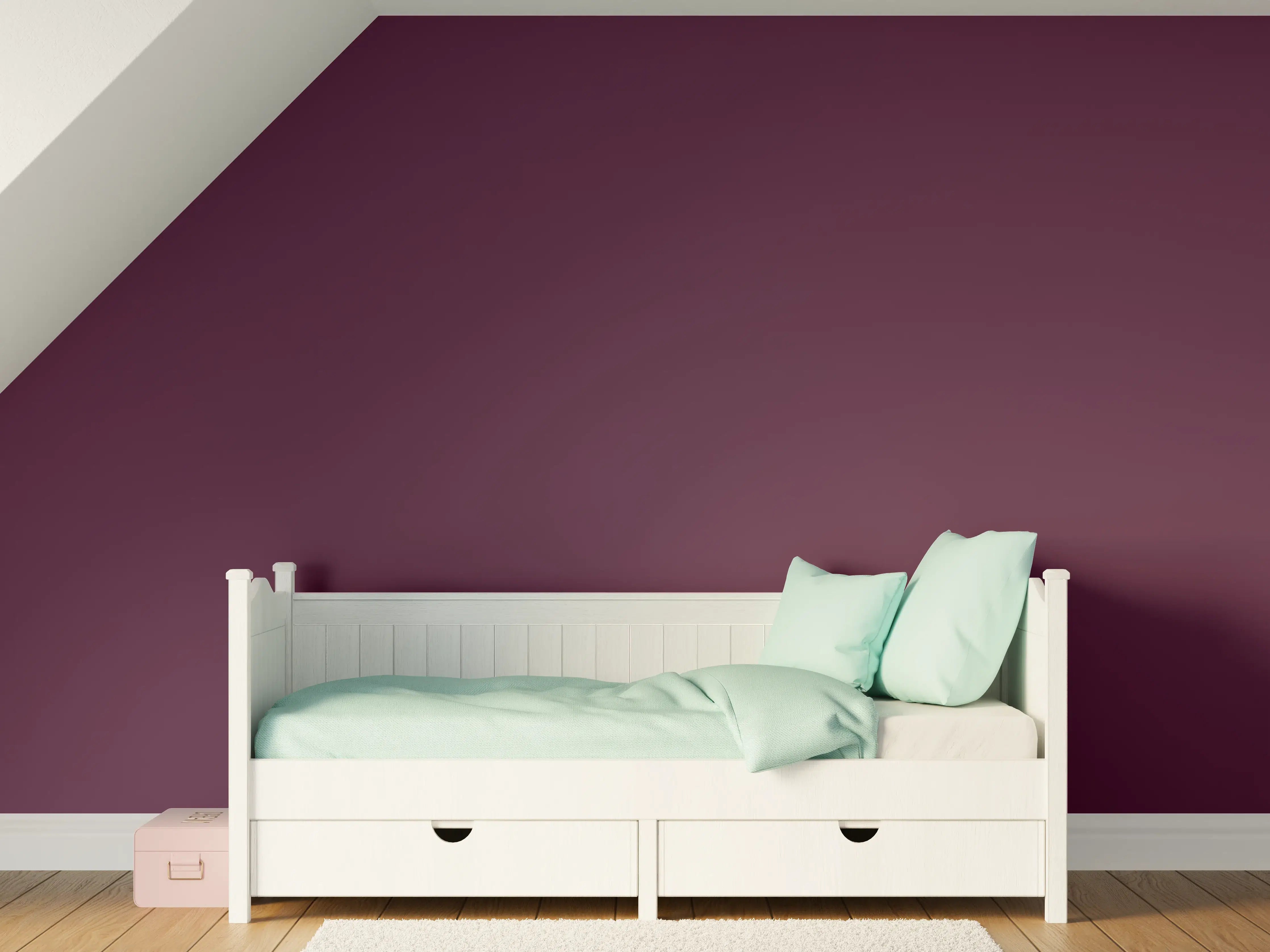 Kinderzimmer Wandgestaltung - RAL 4007 (Purpurviolett)
