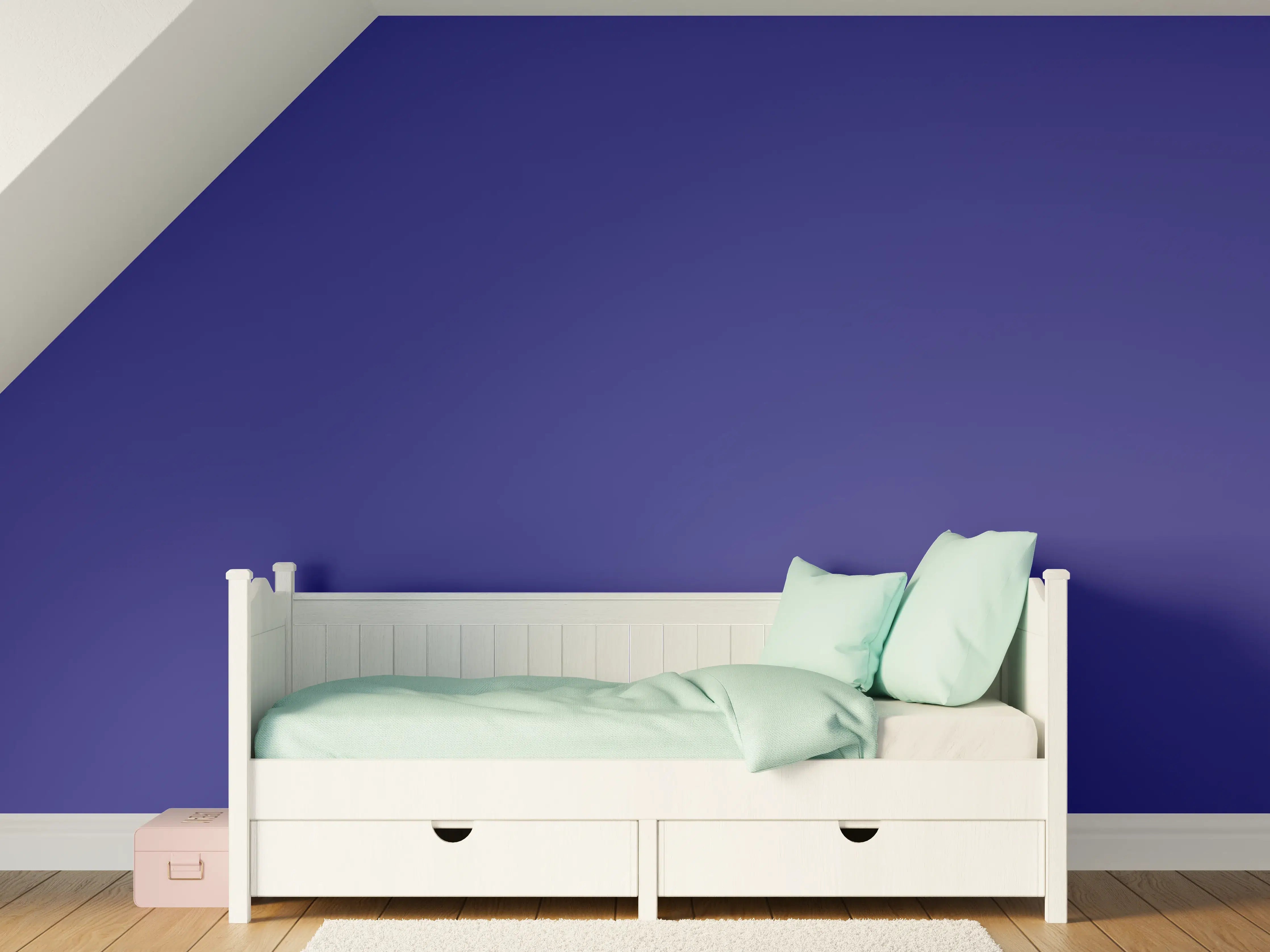 Kinderzimmer Wandgestaltung - RAL 5002 (Ultramarinblau)
