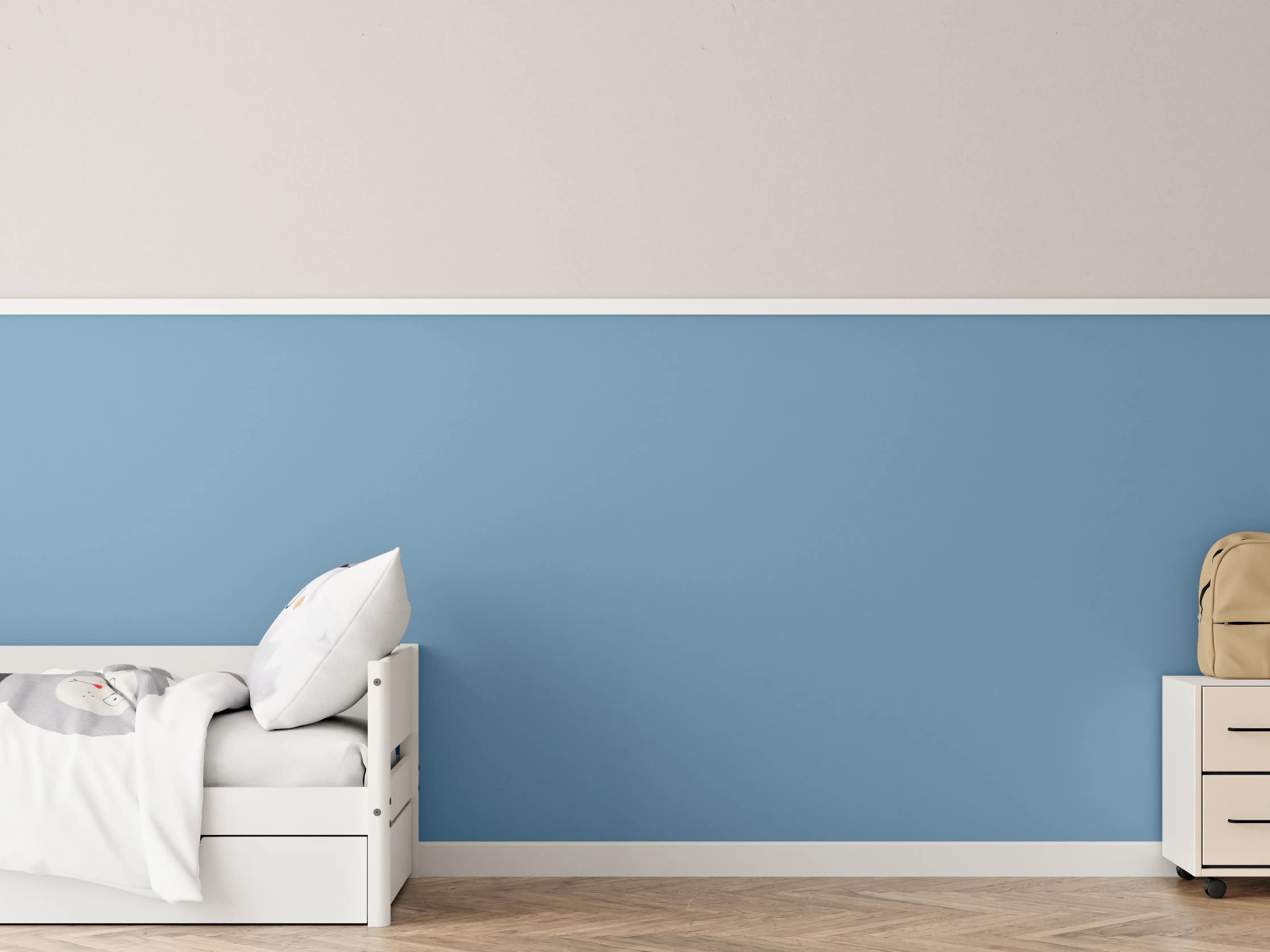 Kinderzimmer Wandgestaltung - RAL 5024 (Pastellblau)