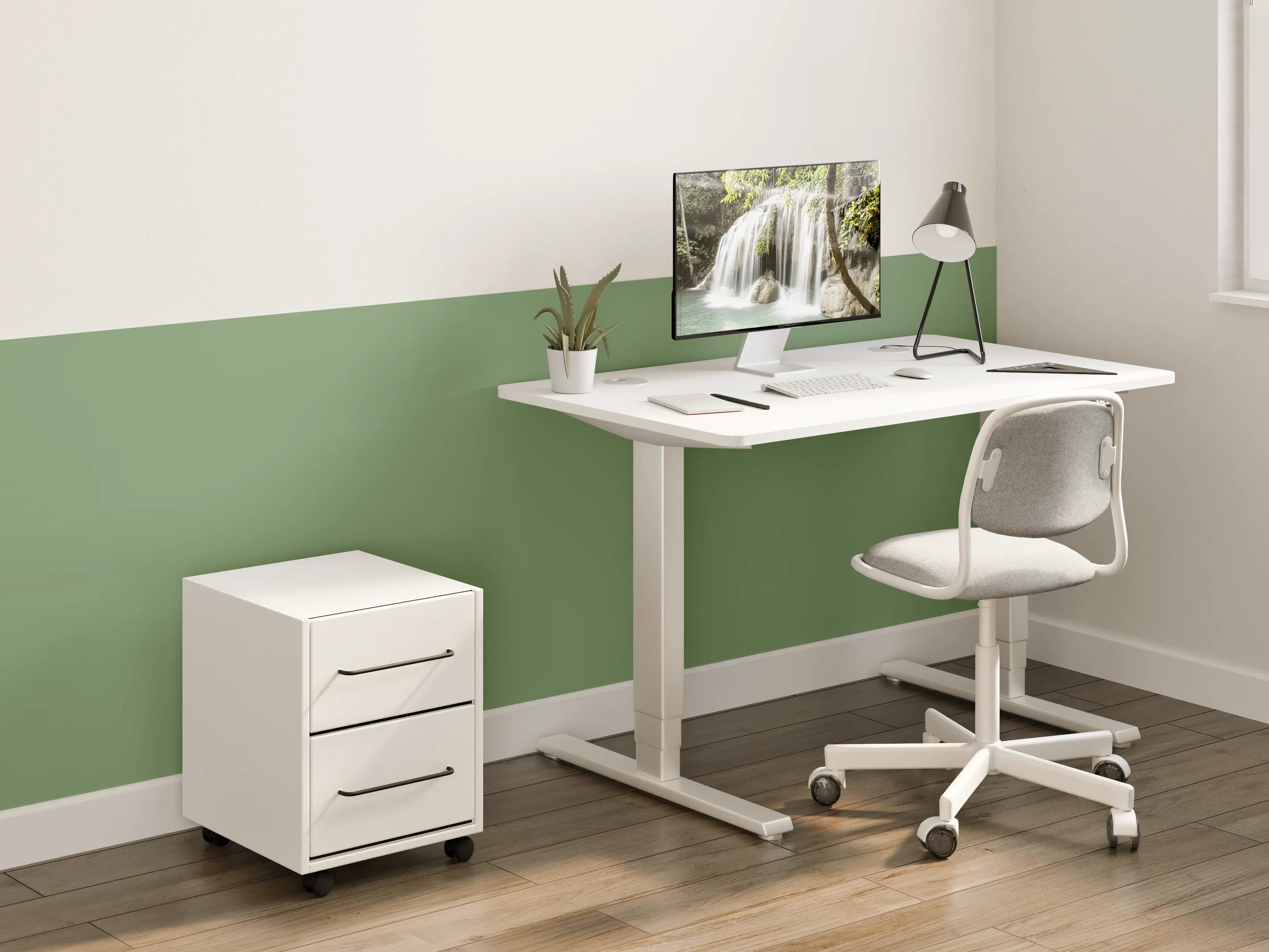 Kinderzimmer Wandgestaltung - RAL 6011 (Reseda grün)