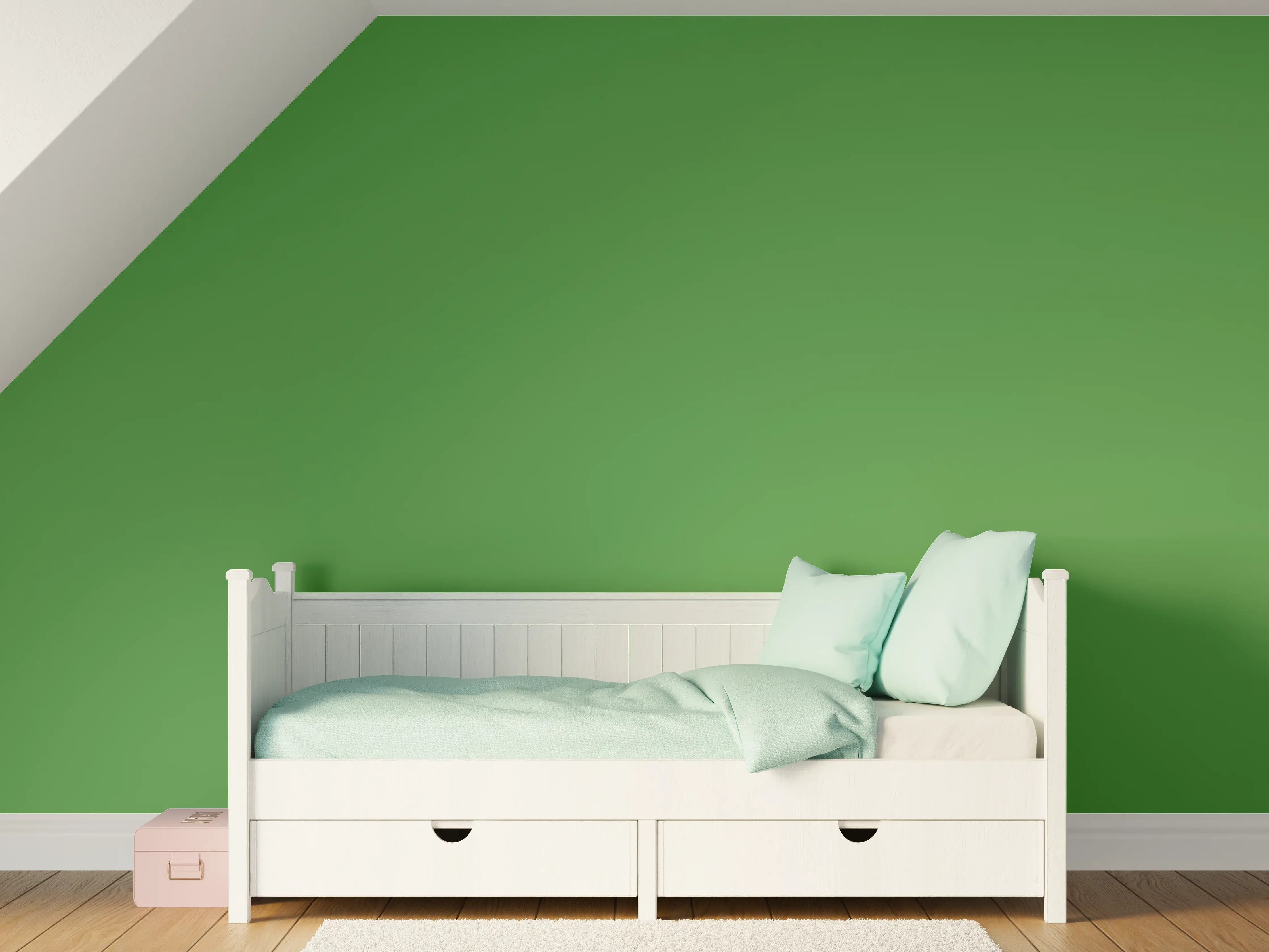 Kinderzimmer Wandgestaltung - RAL 6017 (Maigrün)