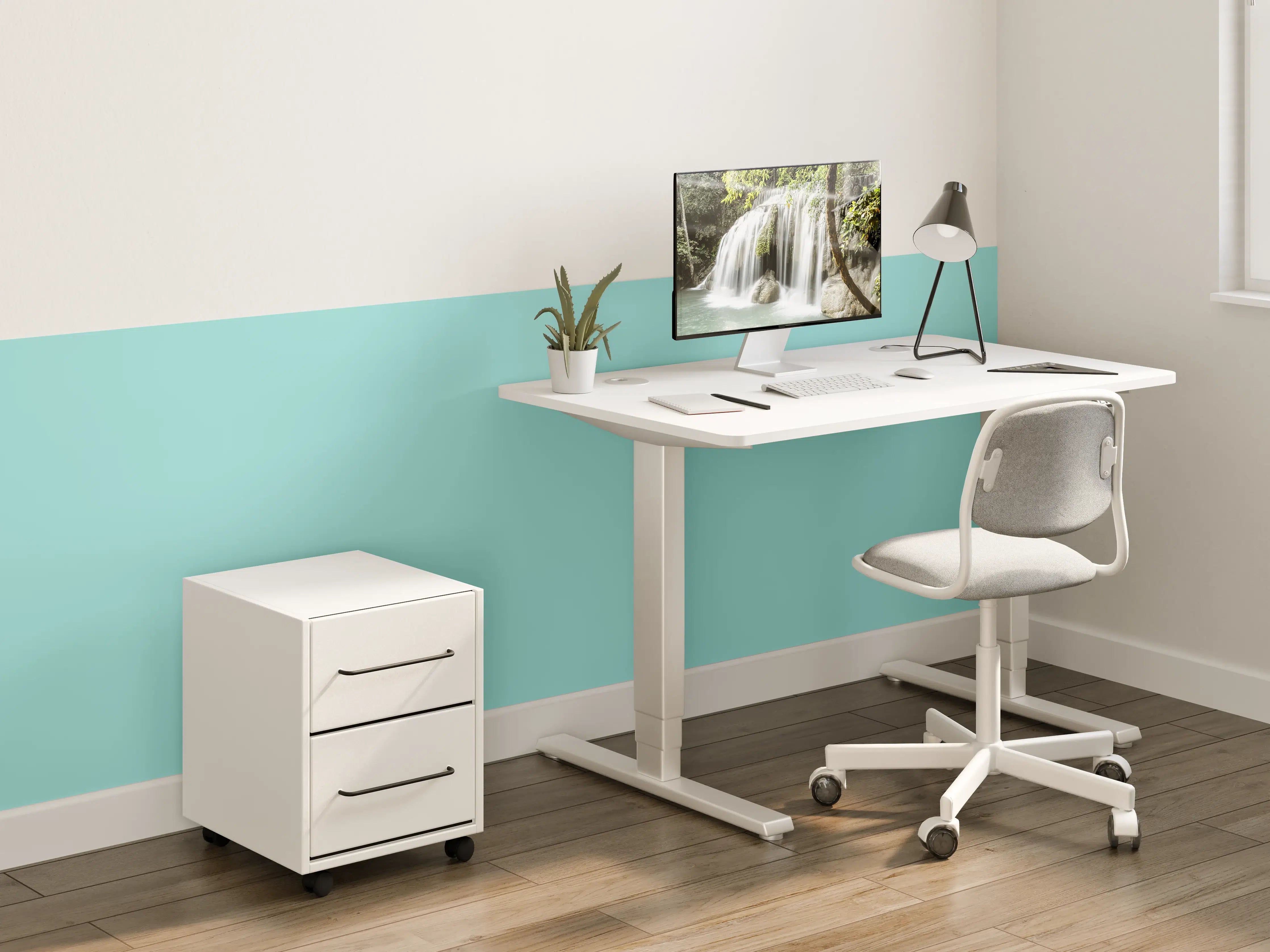 Kinderzimmer Wandgestaltung - RAL 6027 (Hellgrün)