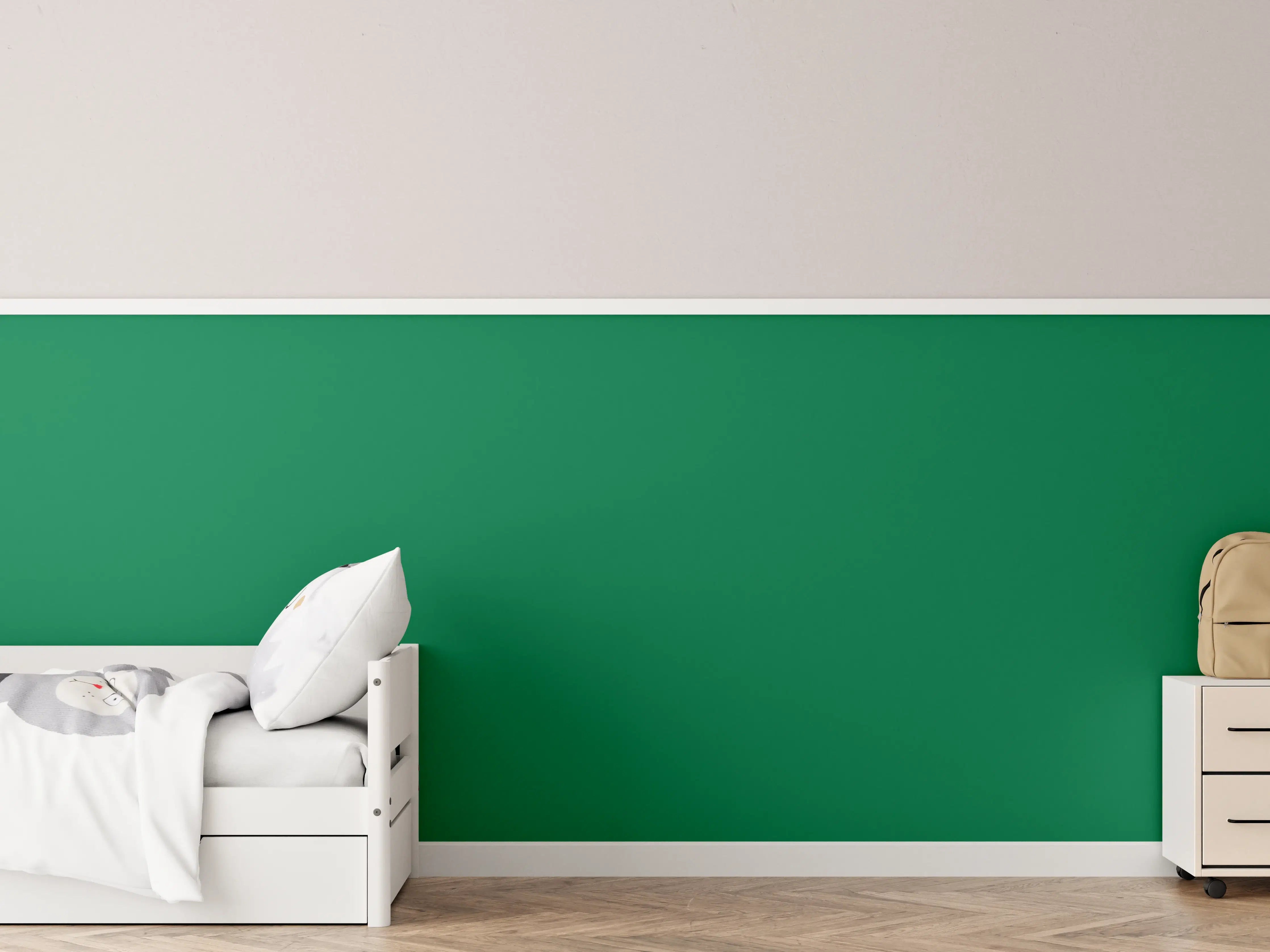 Kinderzimmer Wandgestaltung - RAL 6029 (Mintgrün)