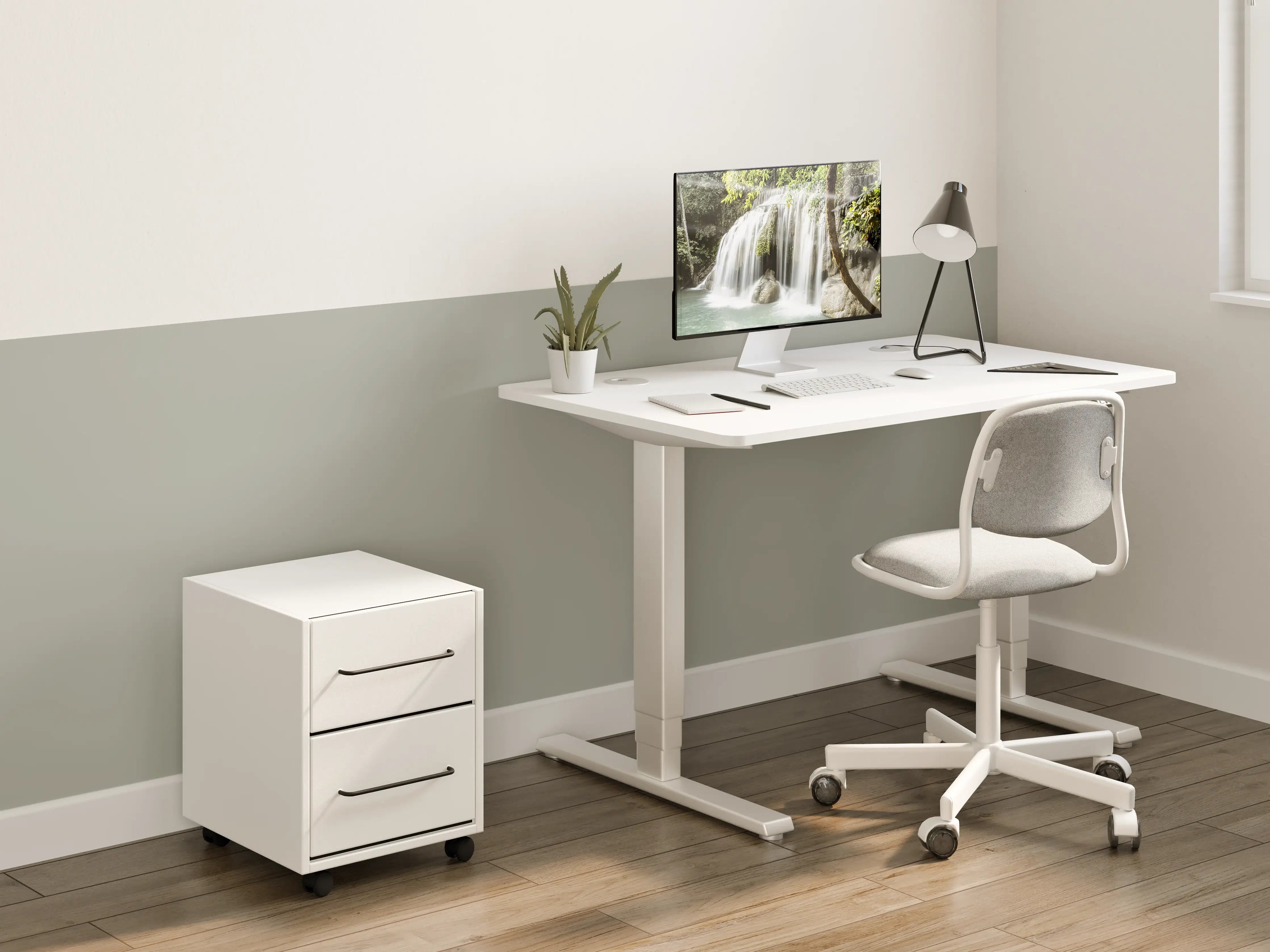 Kinderzimmer Wandgestaltung - RAL 7030 (Steingrau)