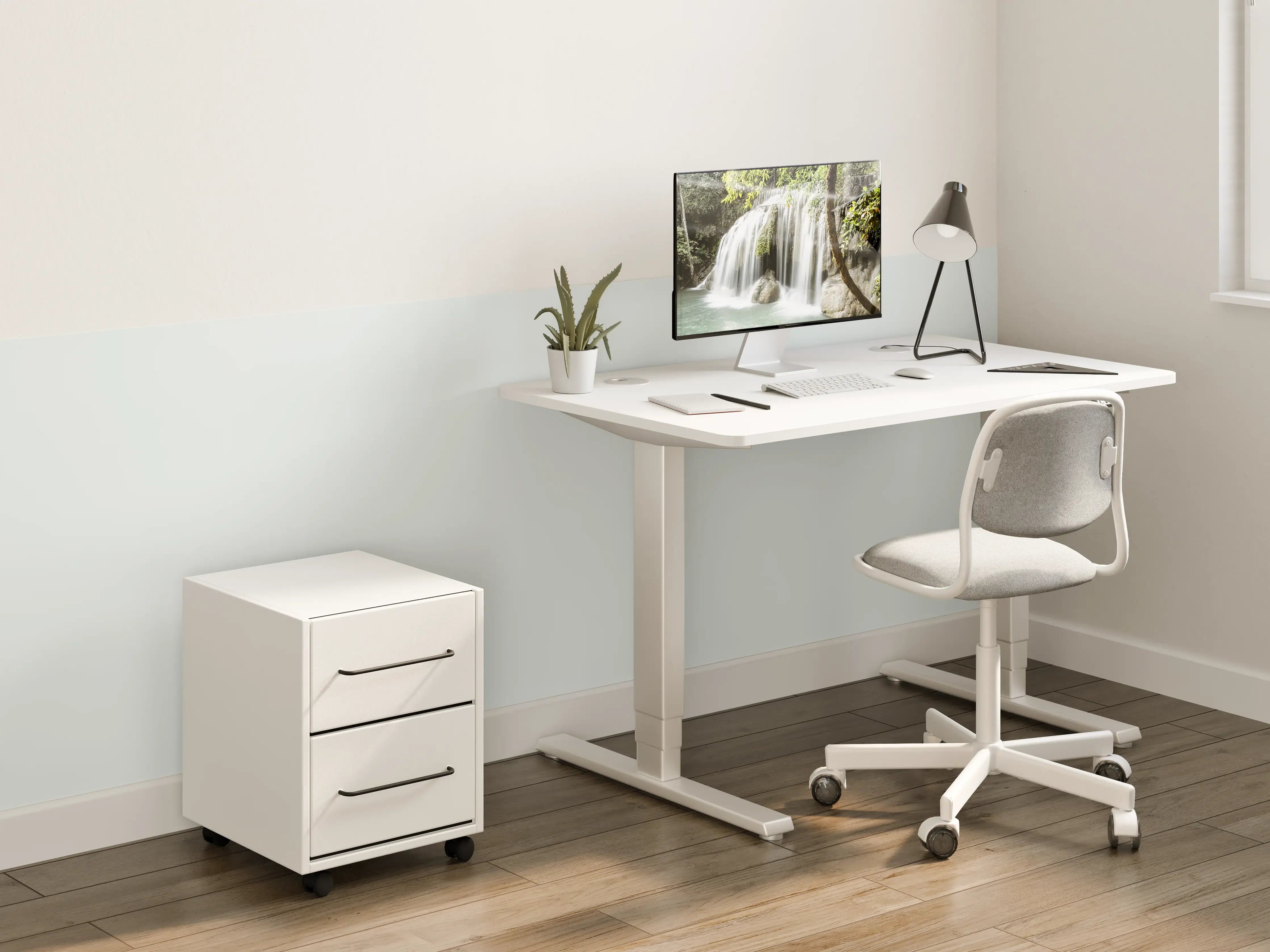 Kinderzimmer Wandgestaltung - RAL 7035 Lichtgrau