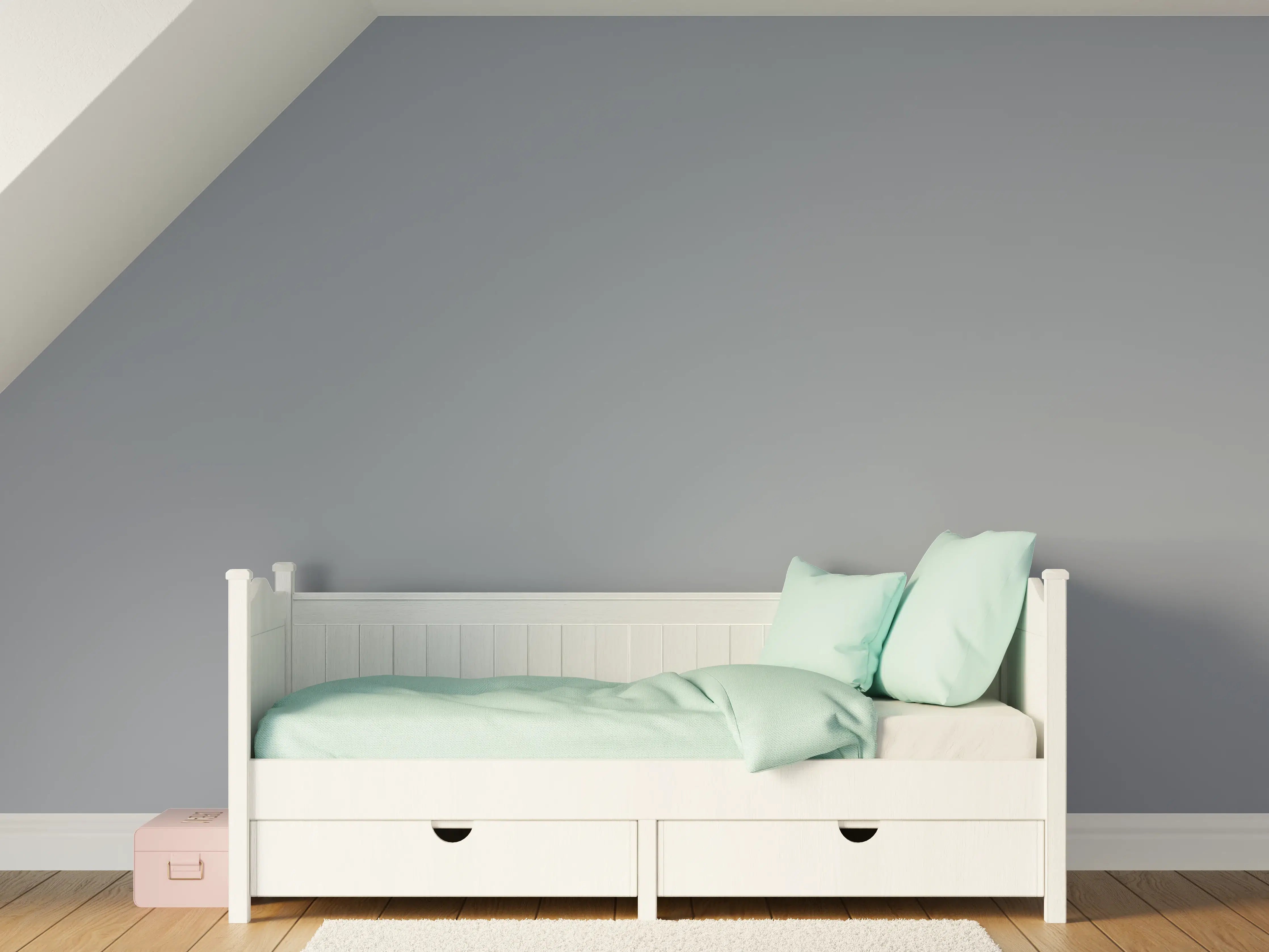 Kinderzimmer Wandgestaltung - RAL 7046 (Telegrau 2)