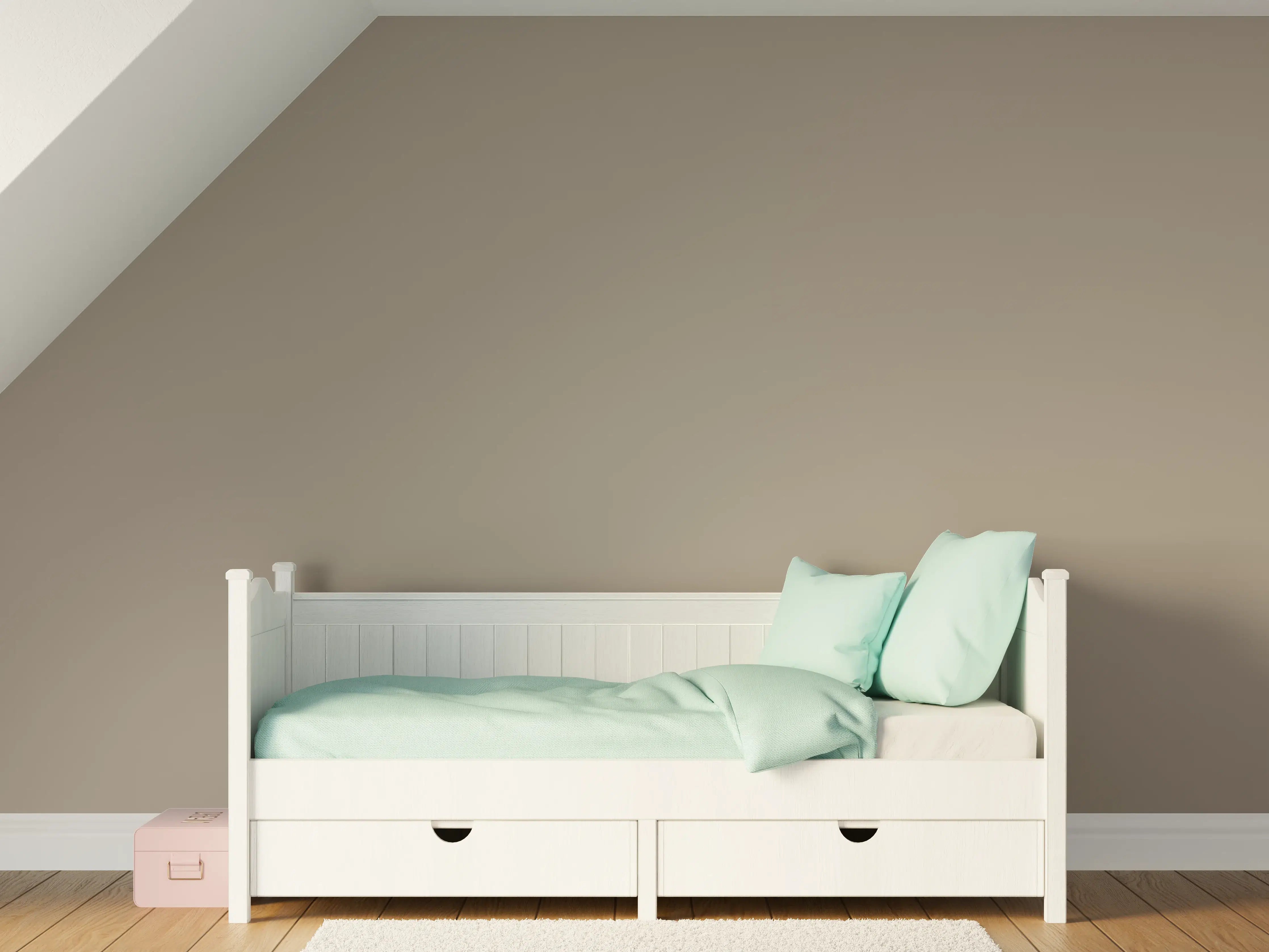 Kinderzimmer Wandgestaltung - RAL 7048 (Perlmuttgrau)