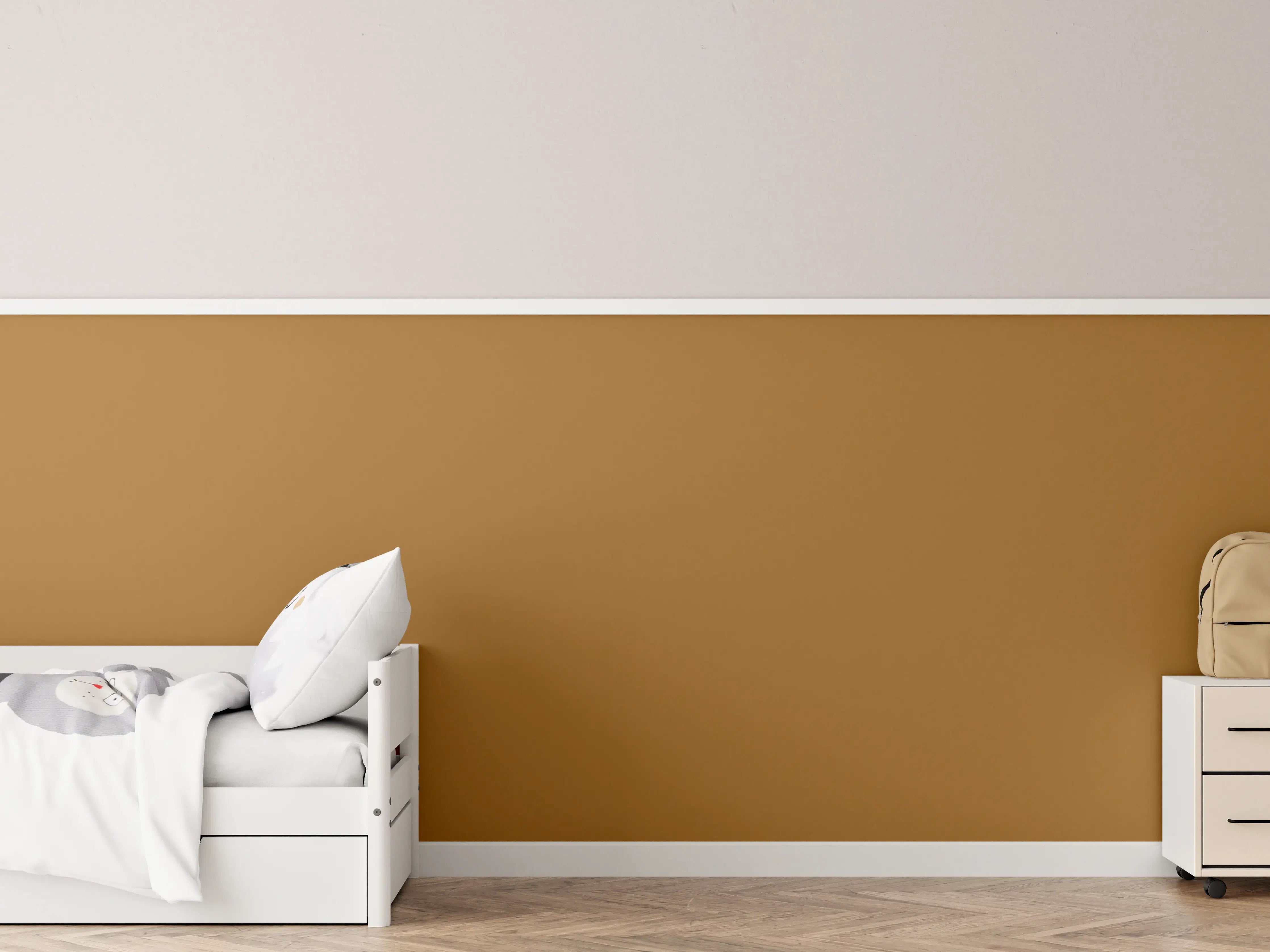 Kinderzimmer Wandgestaltung - RAL 8001 (Ockerbraun)