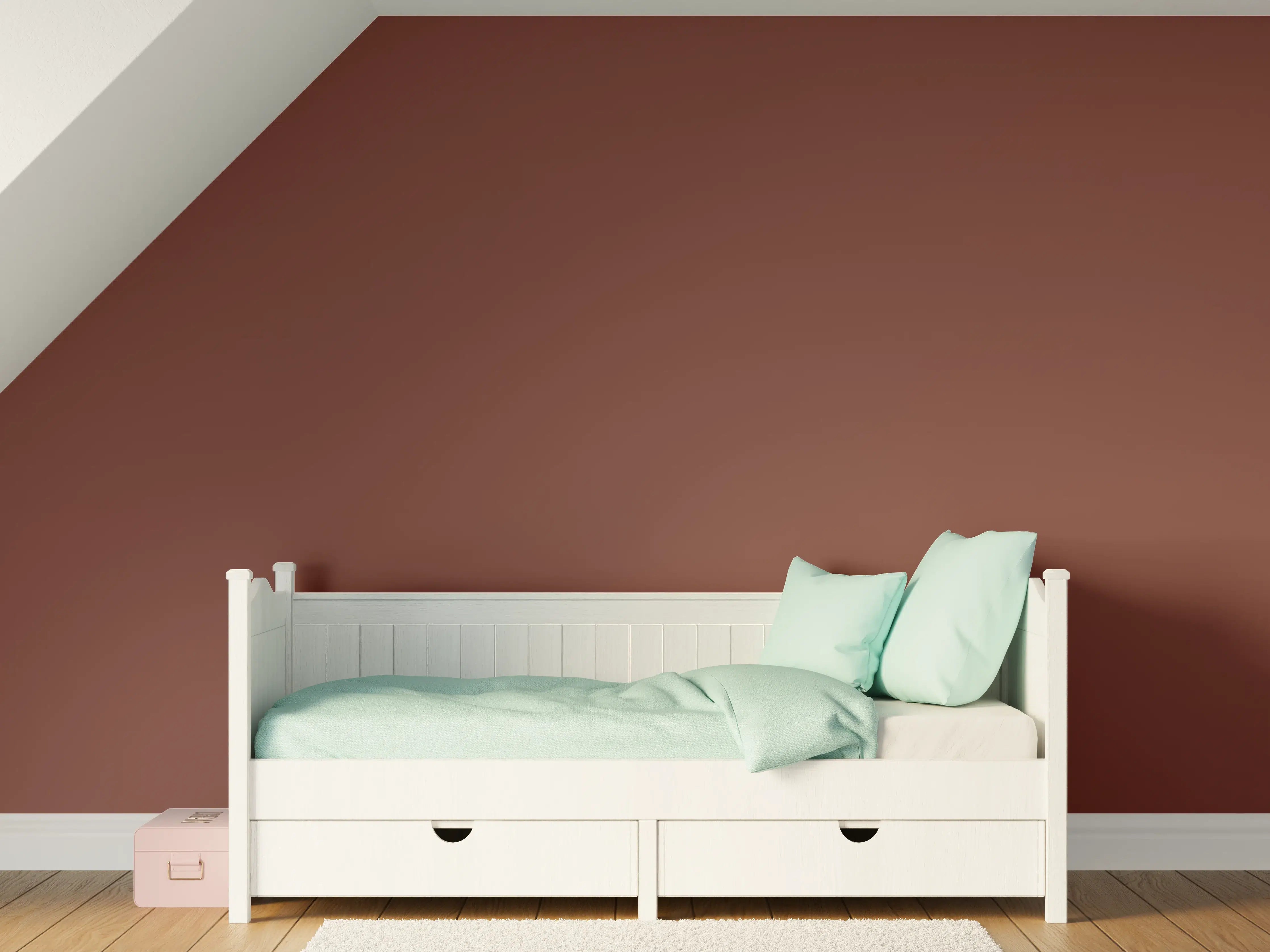 Kinderzimmer Wandgestaltung - RAL 8012 (Rotbraun)