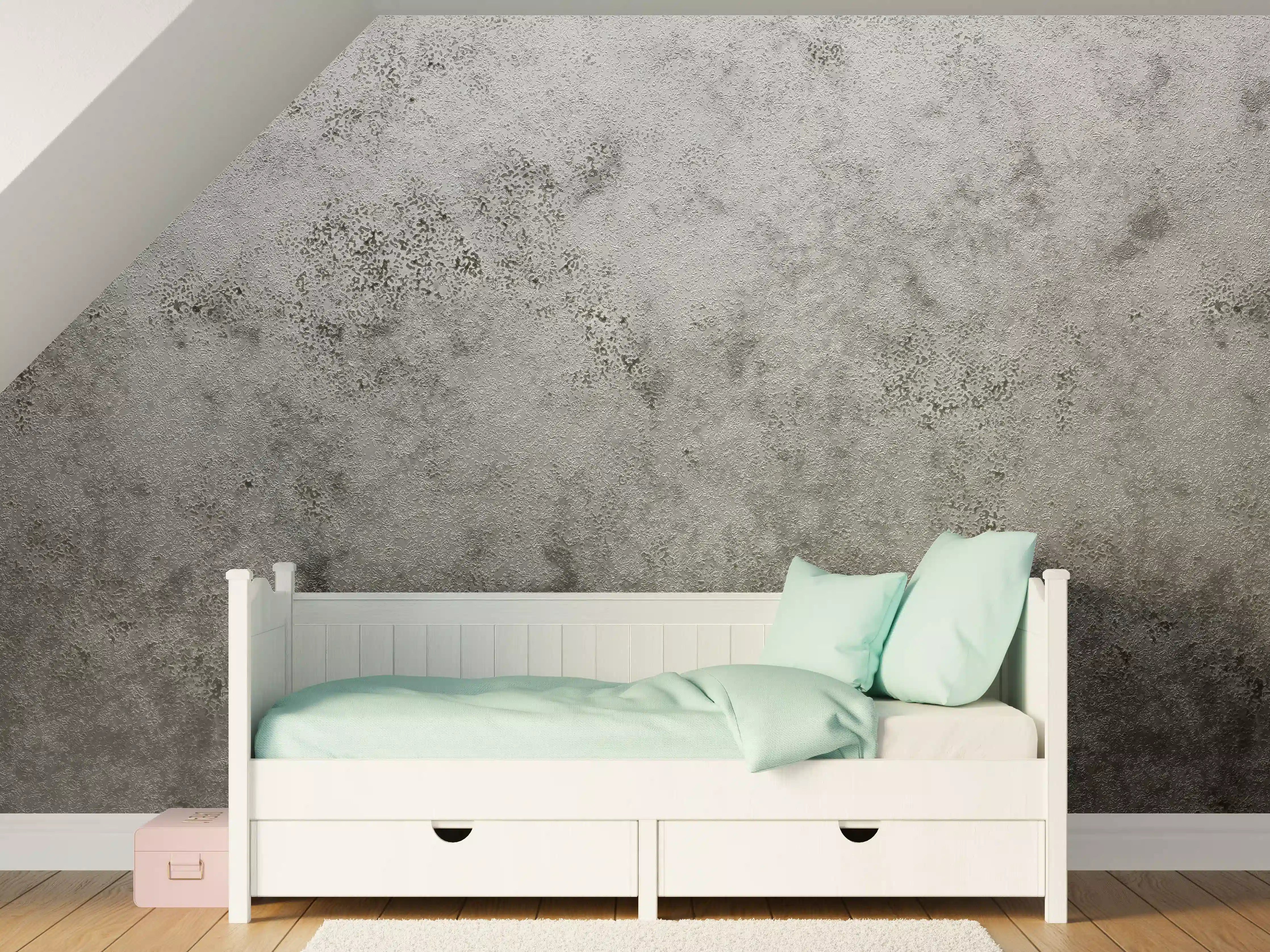 Kinderzimmer Wandgestaltung - Raue metallische Oberfläche