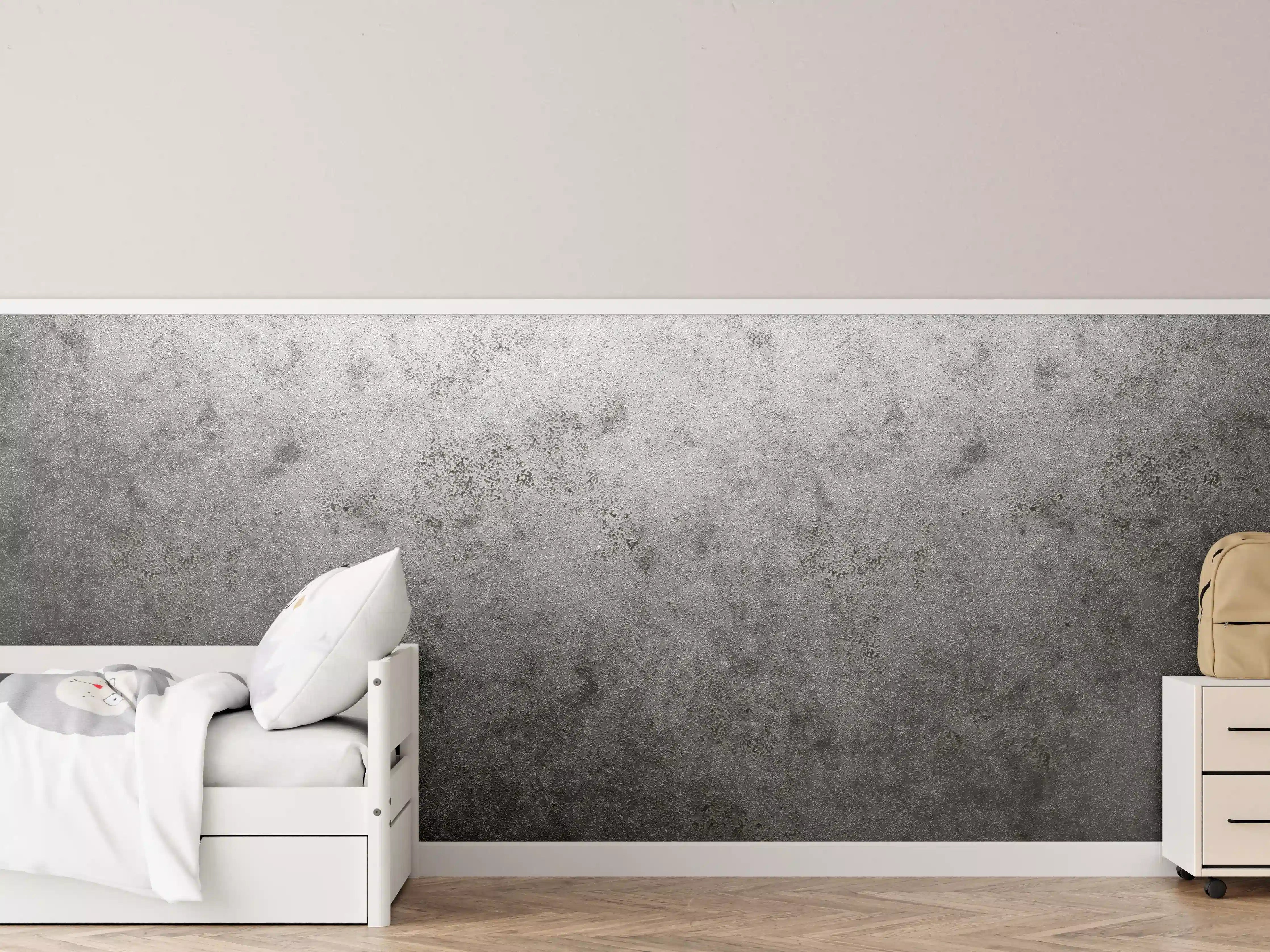 Kinderzimmer Wandgestaltung - Raue metallische Oberfläche