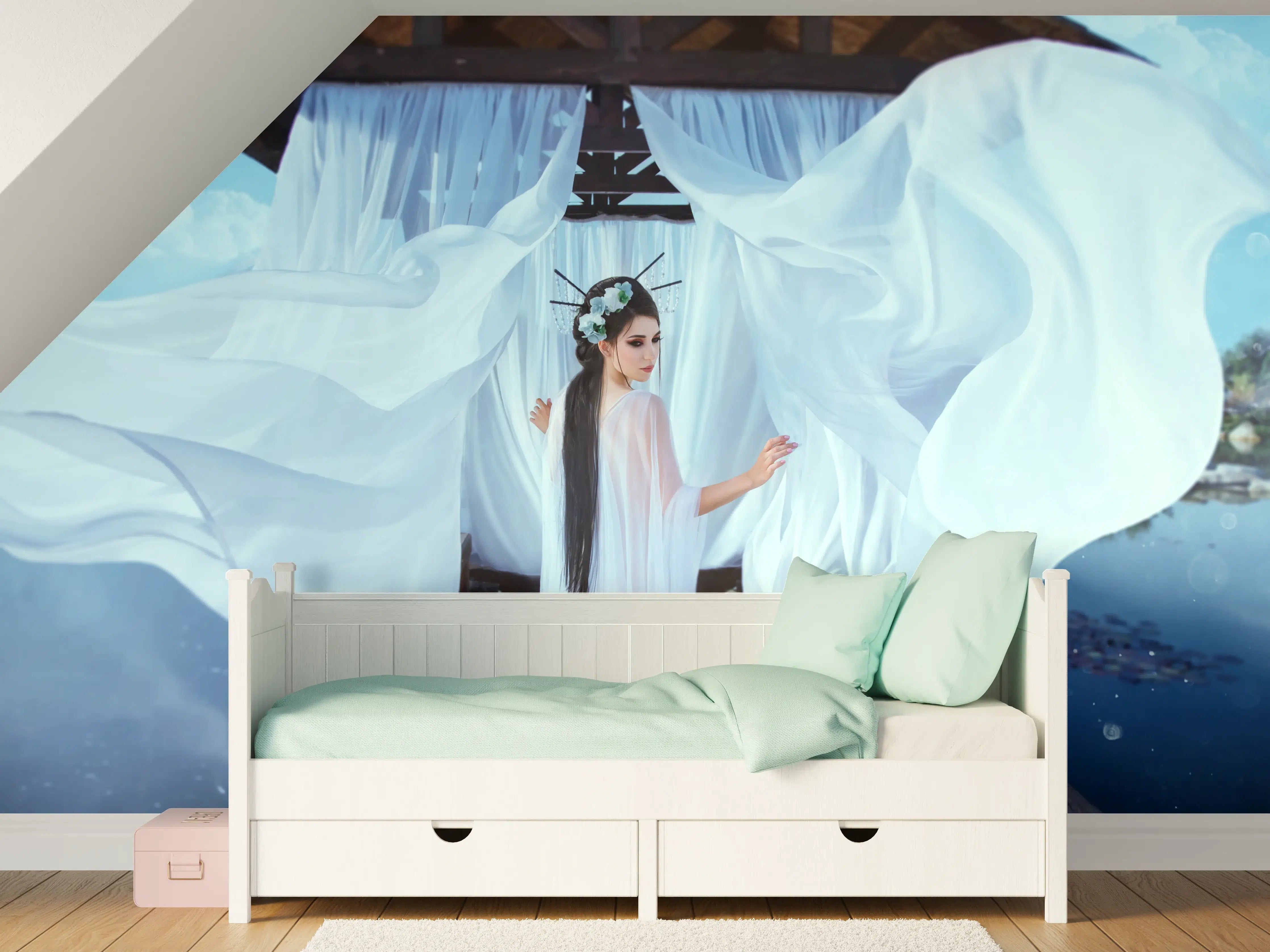 Kinderzimmer Wandgestaltung - Reines Japanisches Porträt 