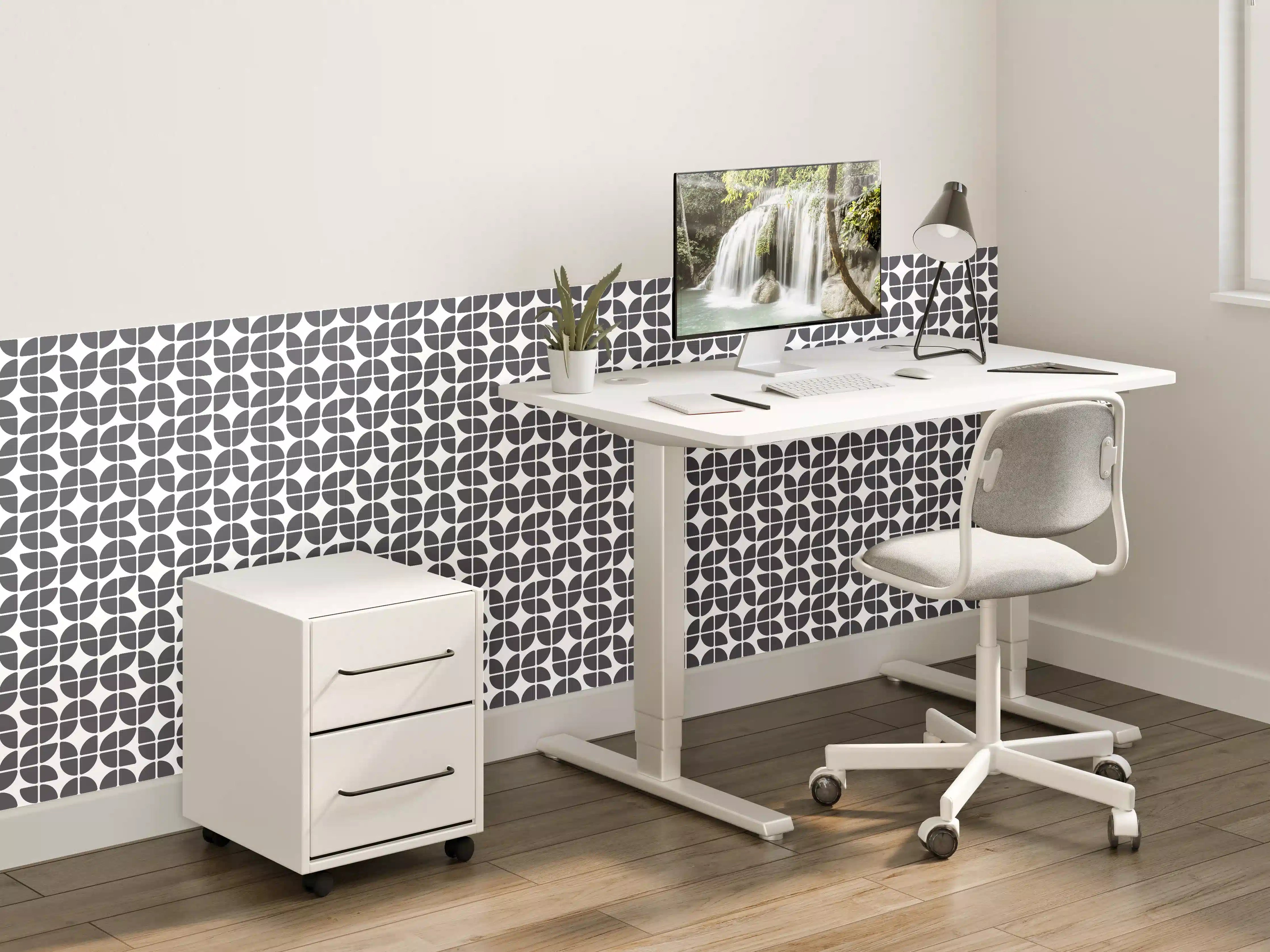 Kinderzimmer Wandgestaltung - Retro Grazia Antracite Textur