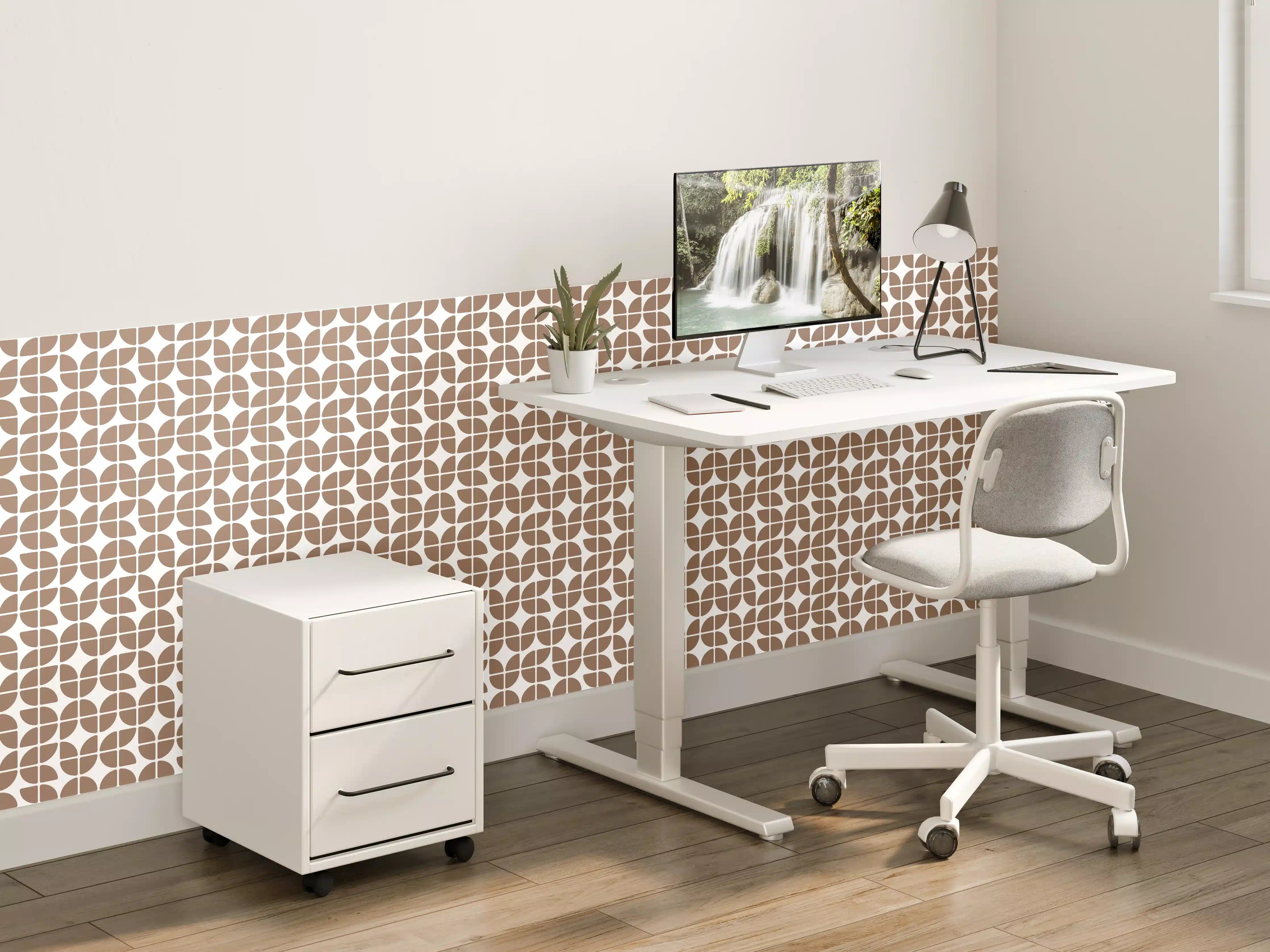 Kinderzimmer Wandgestaltung - Retro Grazia Sigaro in Sepia- und Grautönen