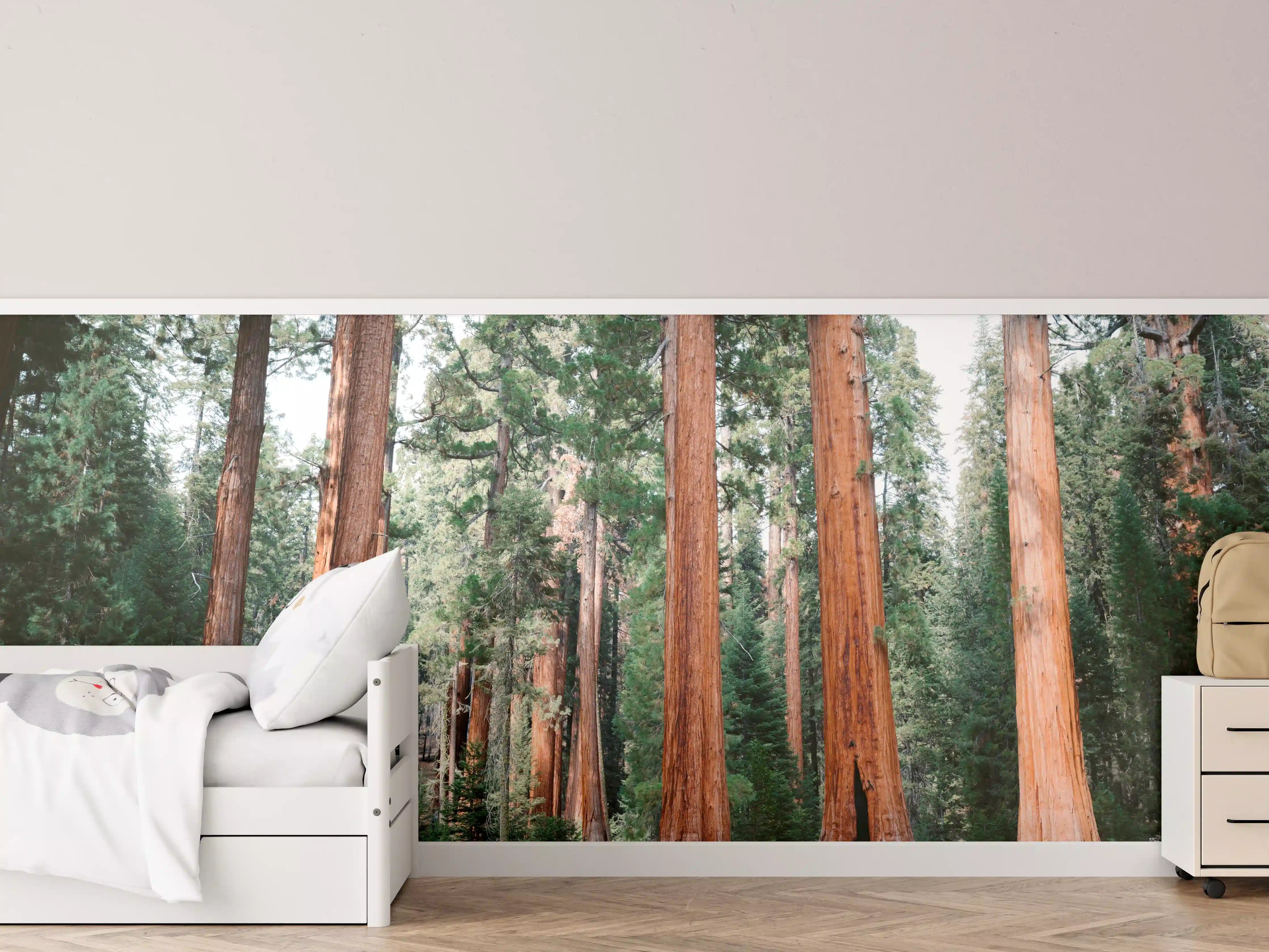 Kinderzimmer Wandgestaltung - Riesenmammutbäume im Sequoia-Nationalpark