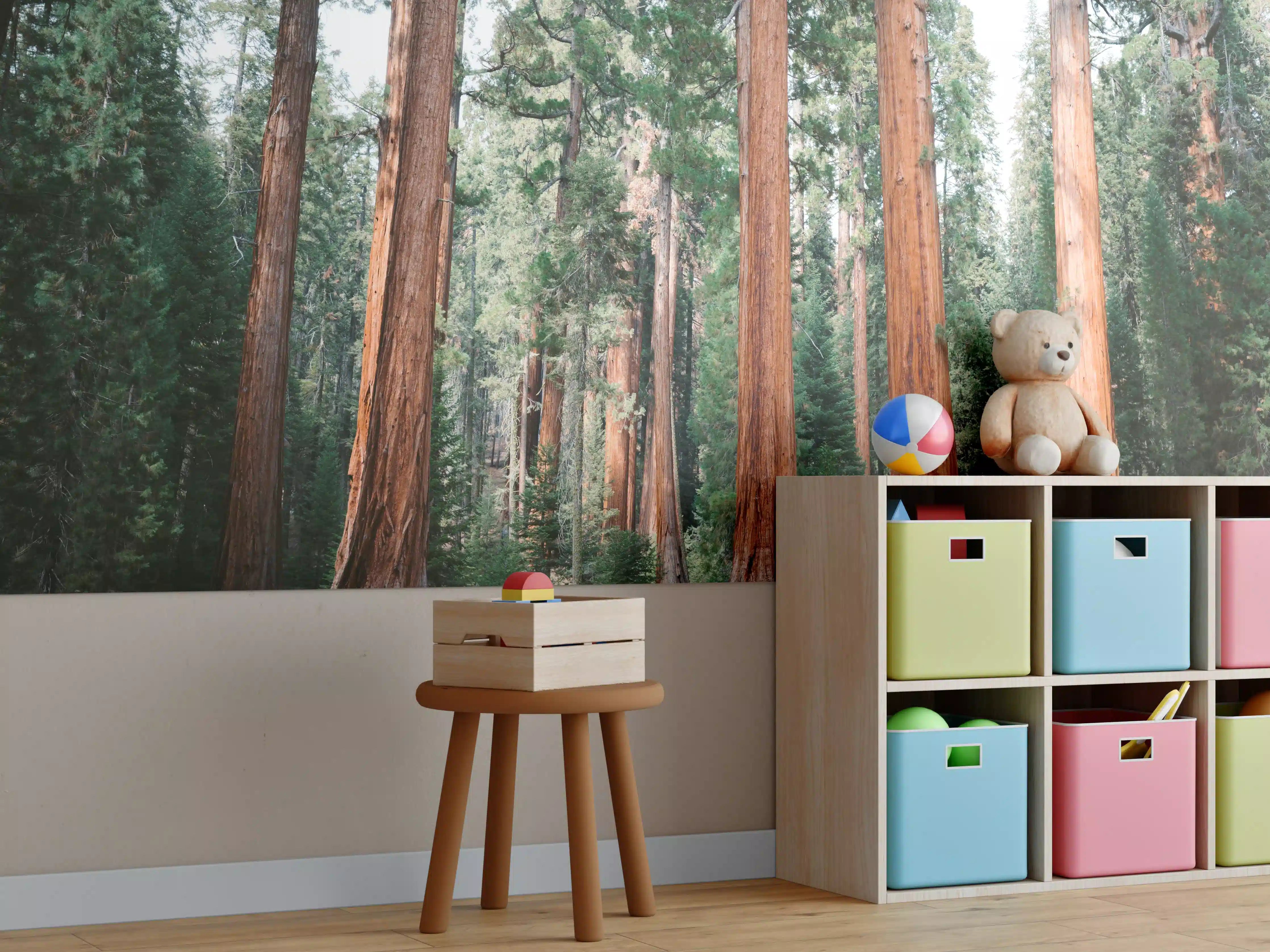 Kinderzimmer Wandgestaltung - Riesenmammutbäume im Sequoia-Nationalpark