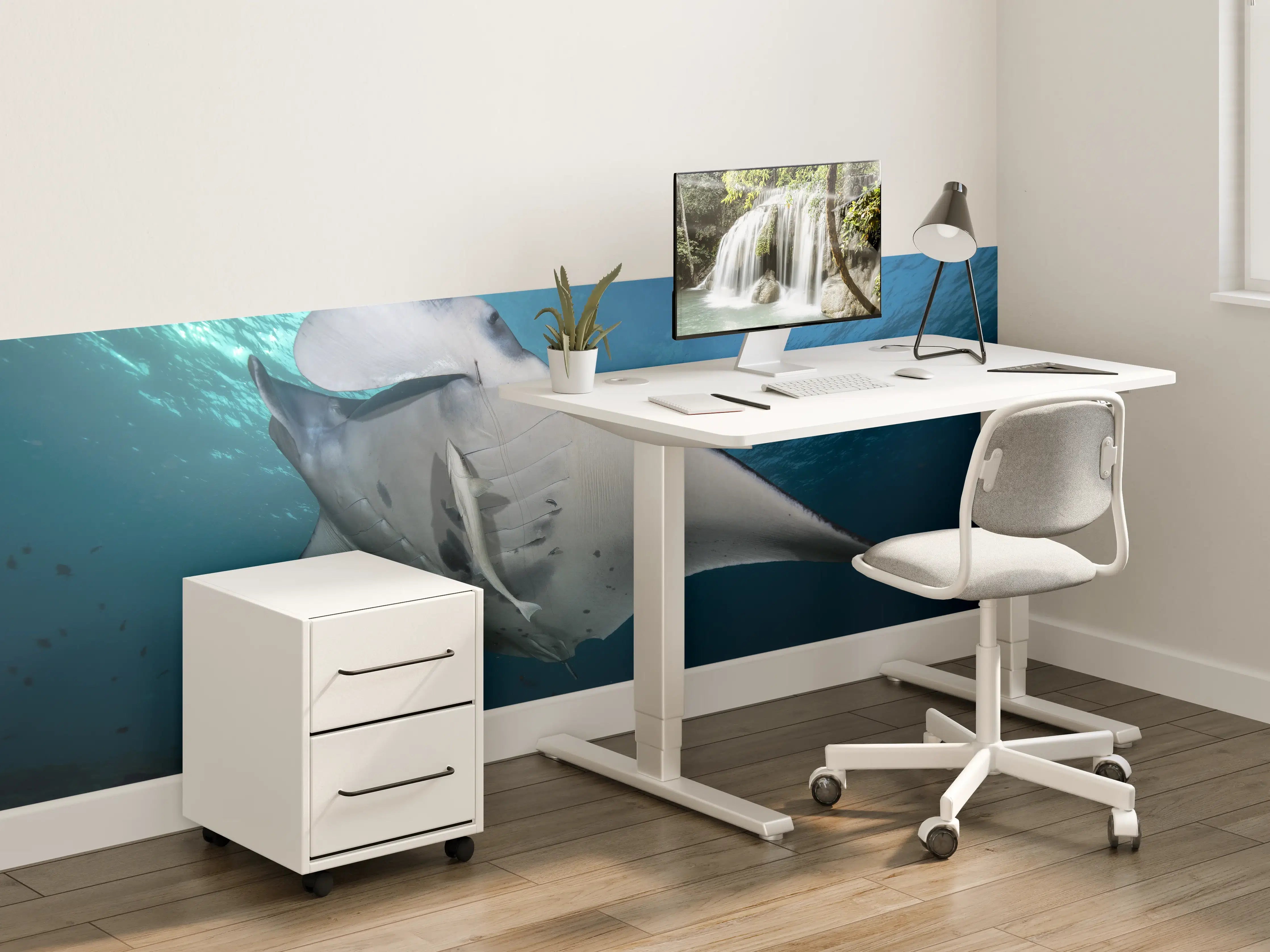 Kinderzimmer Wandgestaltung - Riff-Manta Unterwasser